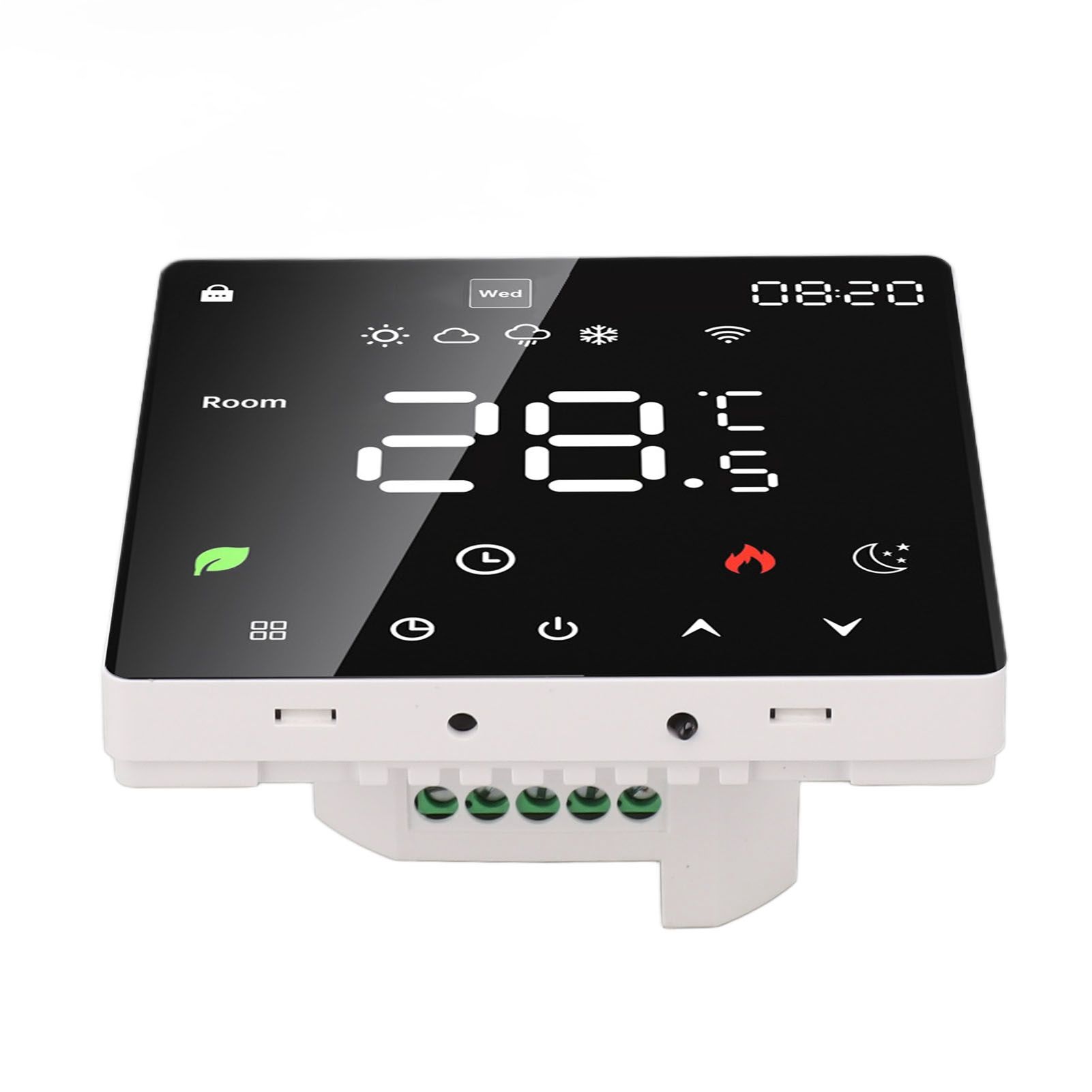 16A Smart Thermostat LCD Color Touchscreen PC Programmable Electric Heating Thermostat for Home Hotel Office AC 90 to 240V Without WiFi - Image 3