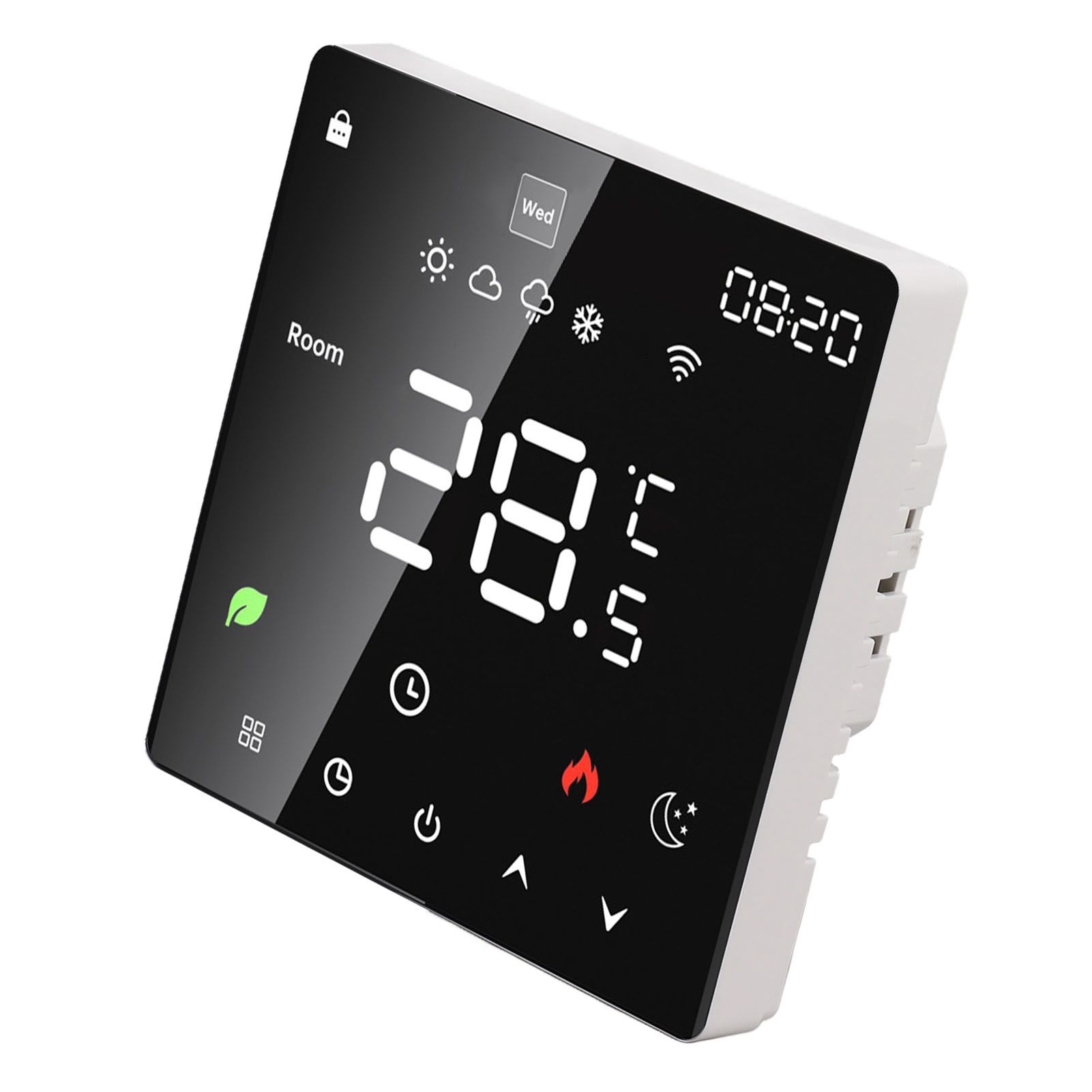 16A Smart Thermostat LCD Color Touchscreen PC Programmable Electric Heating Thermostat for Home Hotel Office AC 90 to 240V Without WiFi - Image 5
