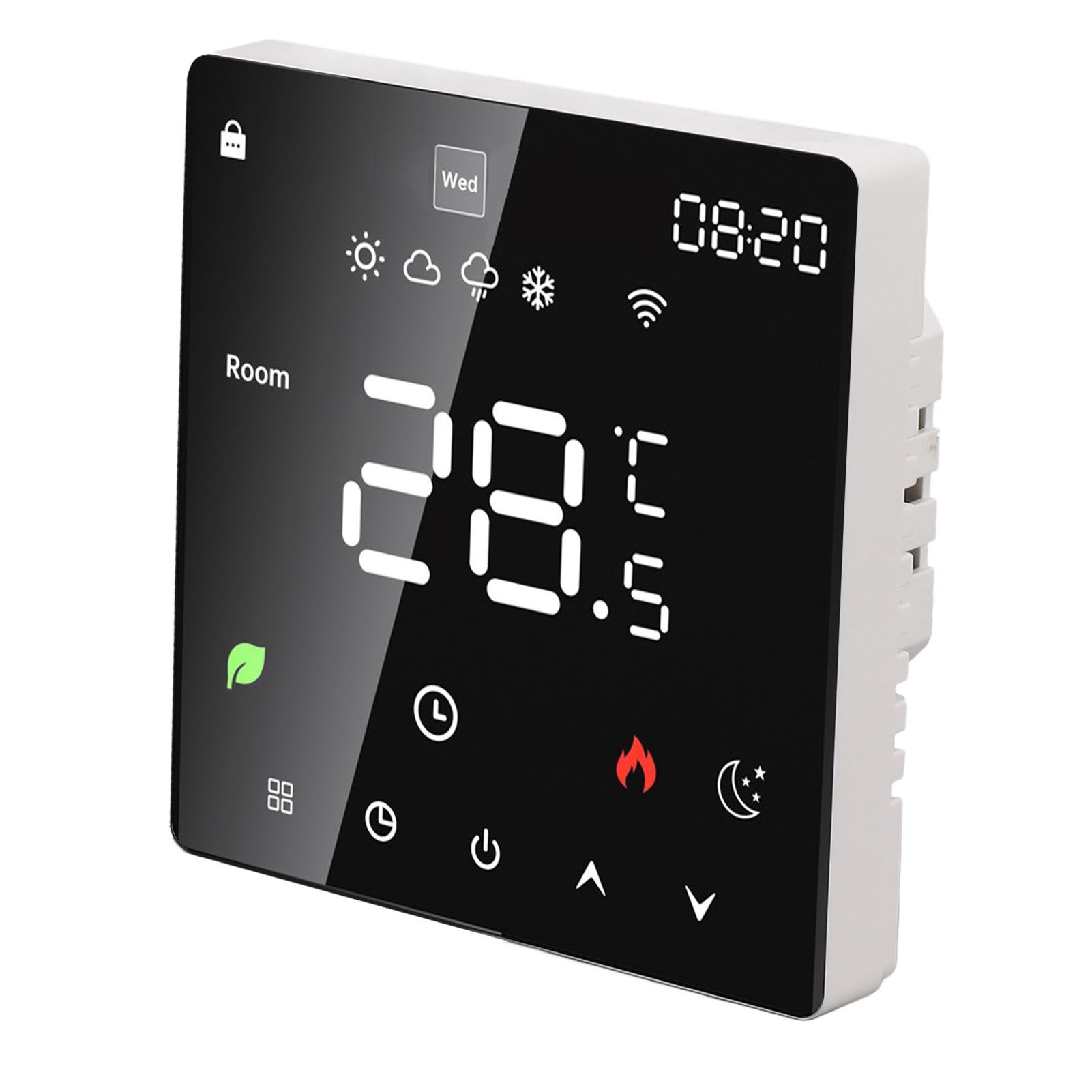 16A Smart Thermostat LCD Color Touchscreen PC Programmable Electric Heating Thermostat for Home Hotel Office AC 90 to 240V Without WiFi - Image 6