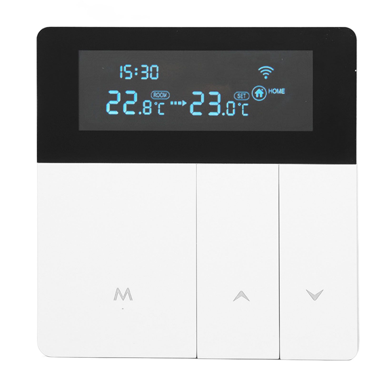 16A Smart Color Thermostat Programmable Smart Electric Heating Thermostat for Home Offices Shopping Malls Hotels AC 90V‑240V White WiFi Style - Image 2