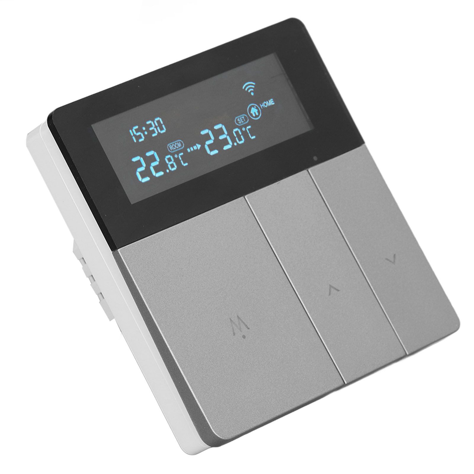 16A Smart Color Thermostat Programmable Smart Electric Heating Thermostat for Home Offices Shopping Malls Hotels AC 90V‑240V Gray WiFi Style - Image 3