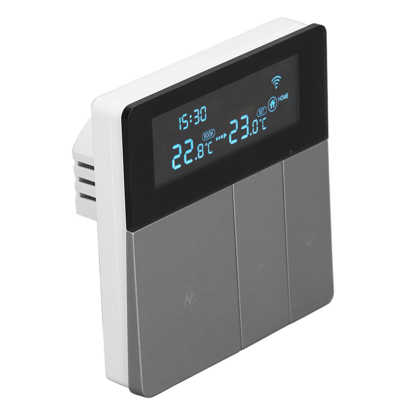 16A Smart Color Thermostat Programmable Smart Electric Heating Thermostat for Home Offices Shopping Malls Hotels AC 90V‑240V Gray WiFi Style - Image 4