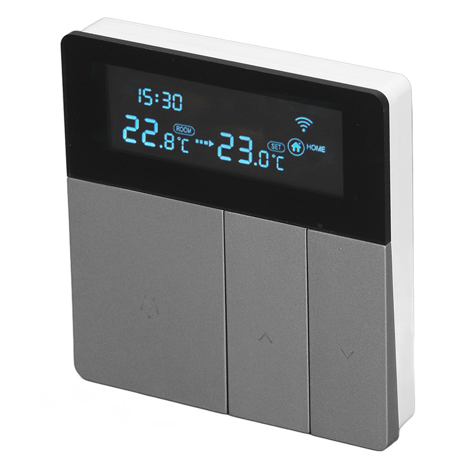 16A Smart Color Thermostat Programmable Smart Electric Heating Thermostat for Home Offices Shopping Malls Hotels AC 90V‑240V Gray WiFi Style - Image 5