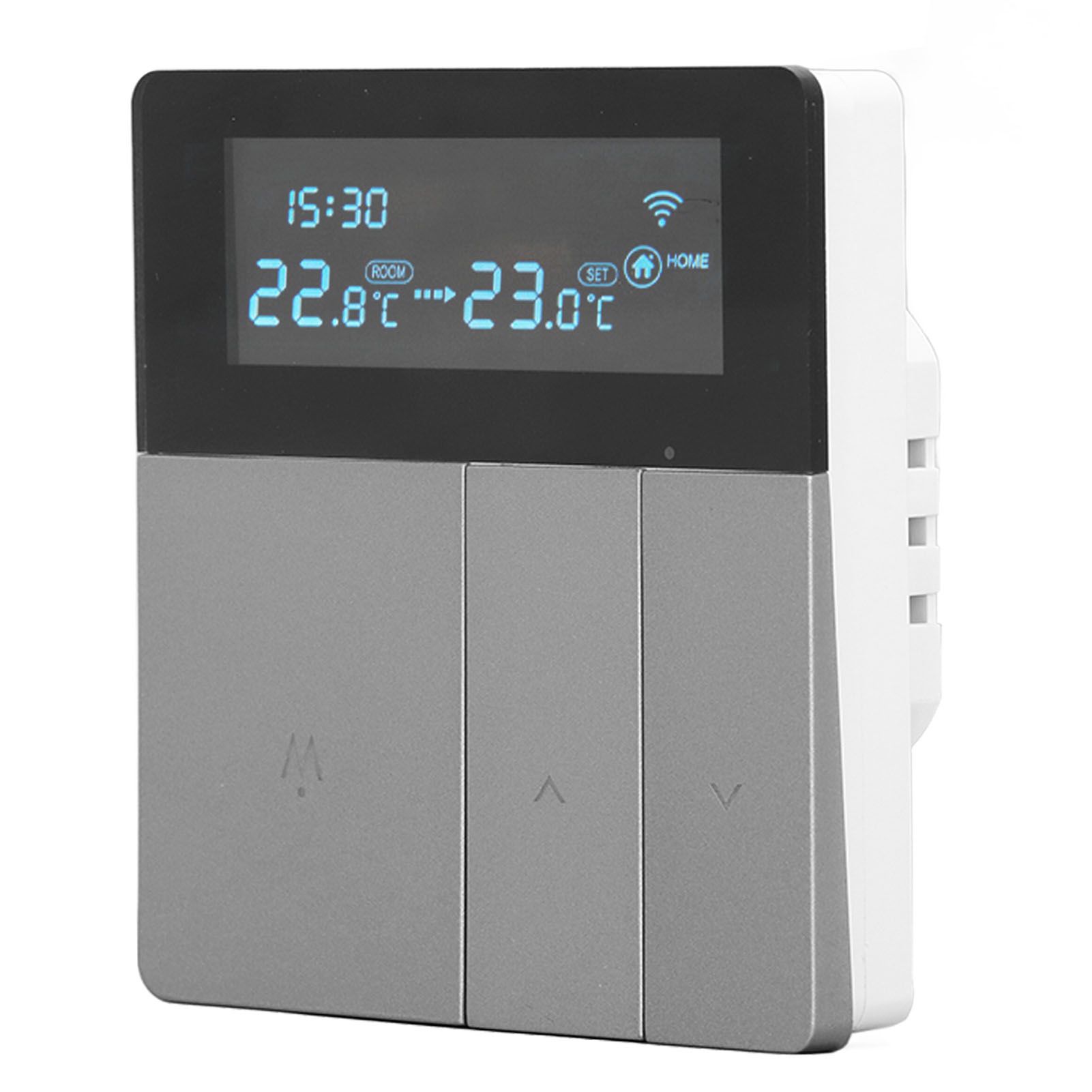 16A Smart Color Thermostat Programmable Smart Electric Heating Thermostat for Home Offices Shopping Malls Hotels AC 90V‑240V Gray WiFi Style - Image 6