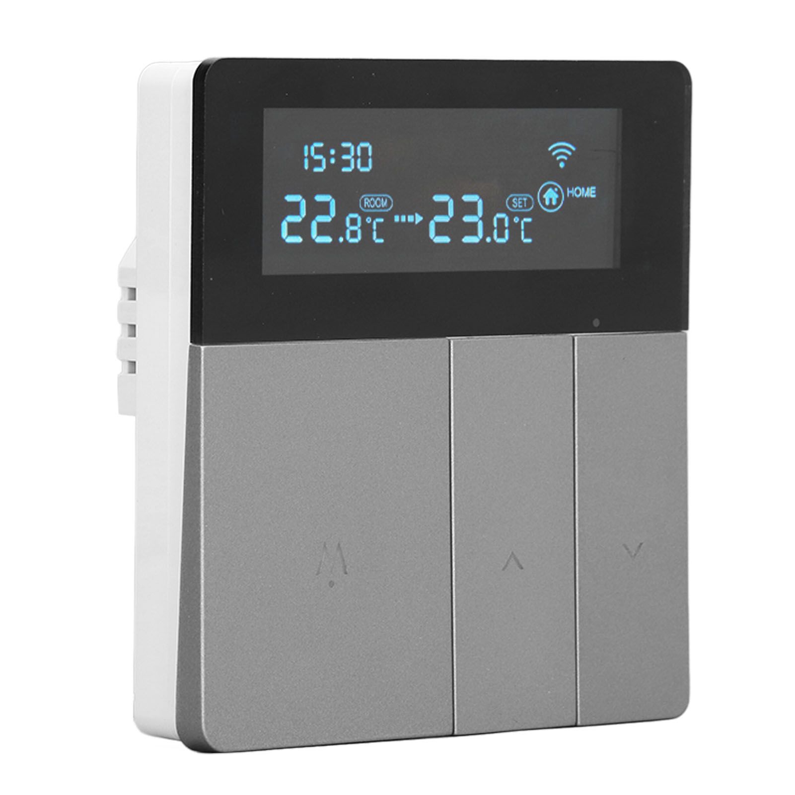 16A Smart Color Thermostat Programmable Smart Electric Heating Thermostat for Home Offices Shopping Malls Hotels AC 90V‑240V Gray WiFi Style - Image 7