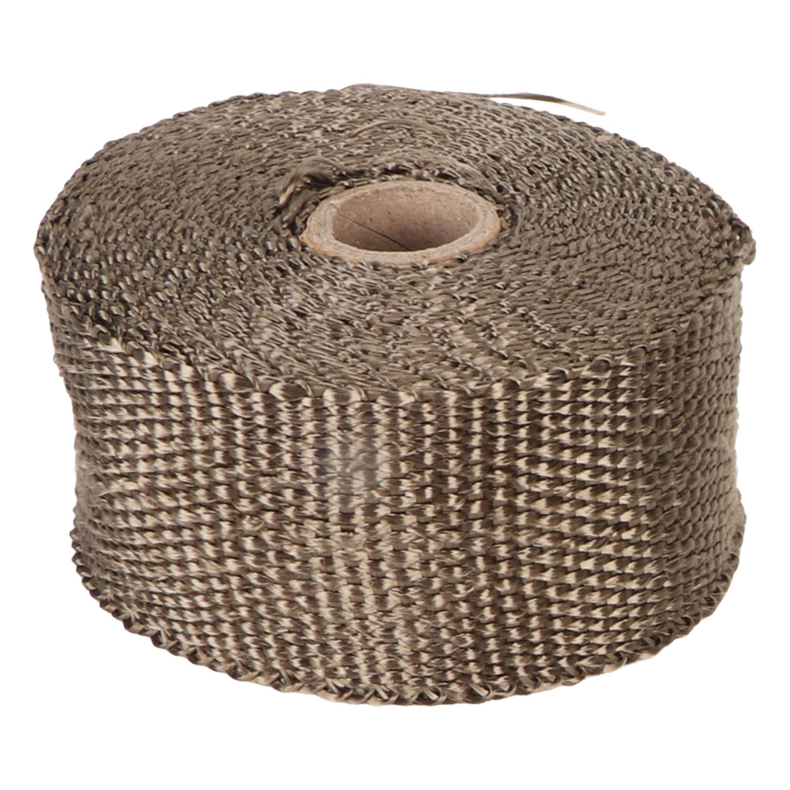 Fireproof Pipe Wrap Pipe Insulation Webbing Anti Scald Chimney Protective Wrap with 2 Clips for Furnace Tube Motorcycle Exhaust Pipes - Image 2
