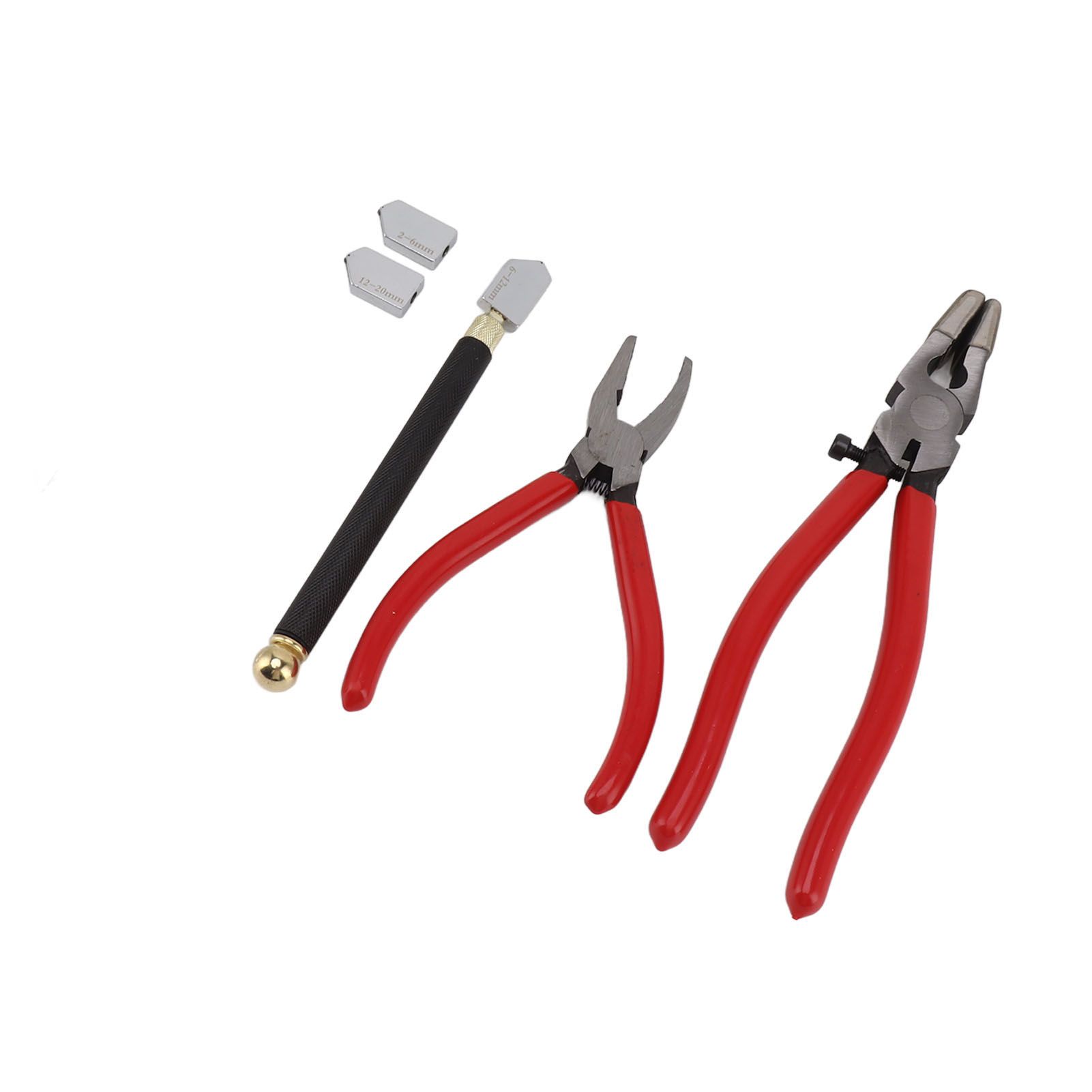 Glass Cutter Tool Kit Breaker Pliers Curve Jaw Glass Running Pliers Kit Glass Cutter Pen 2pcs Blades with Oil Dropper Screwdrive - Image 6