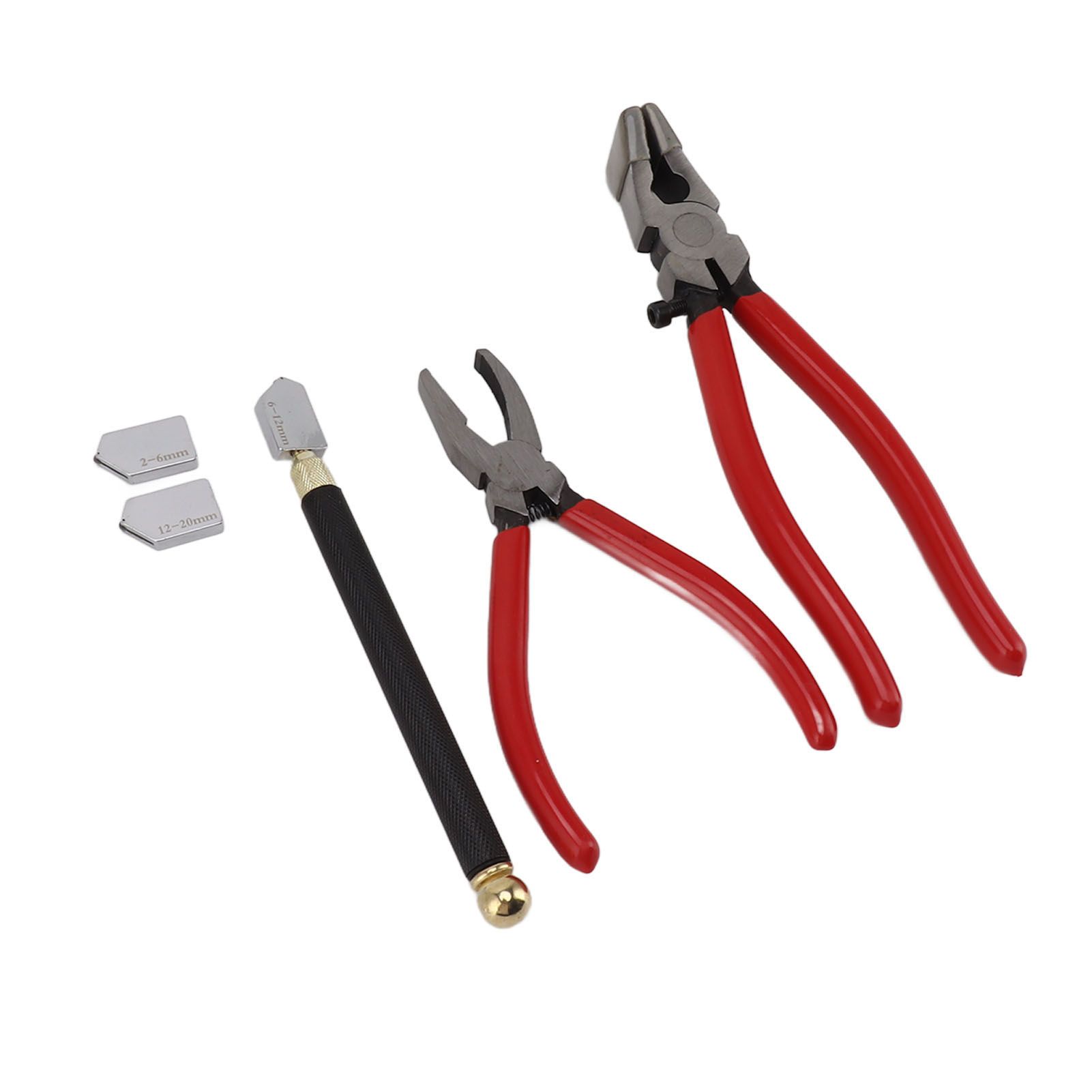 Glass Cutter Tool Kit Breaker Pliers Curve Jaw Glass Running Pliers Kit Glass Cutter Pen 2pcs Blades with Oil Dropper Screwdrive - Image 8