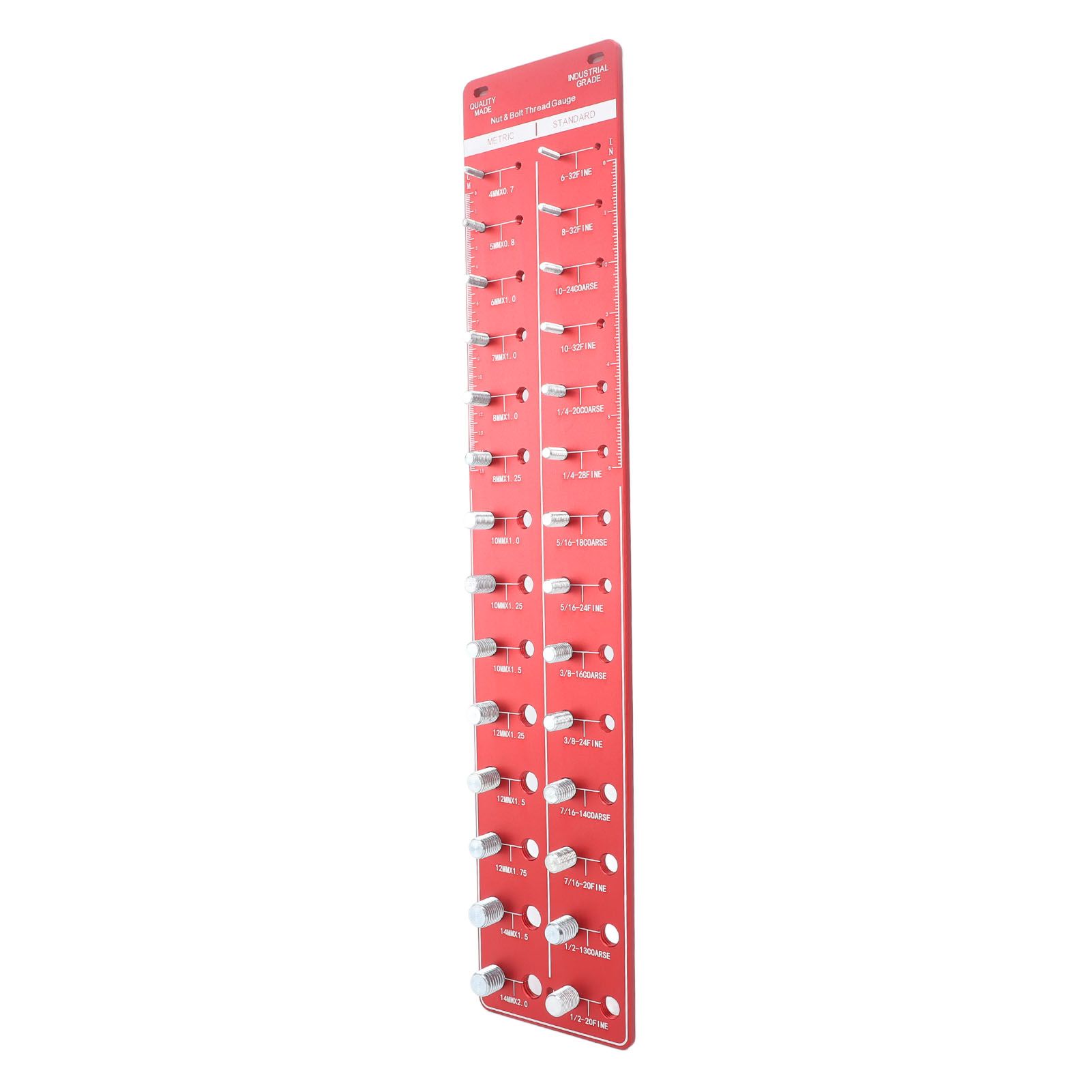 Bolt and Nut Identifier Gauge 10B21 Carbon Steel High Accuracy Nut and Bolt Thread Checker for Detecting Fixed Bolts Red 55x11cm - Image 5