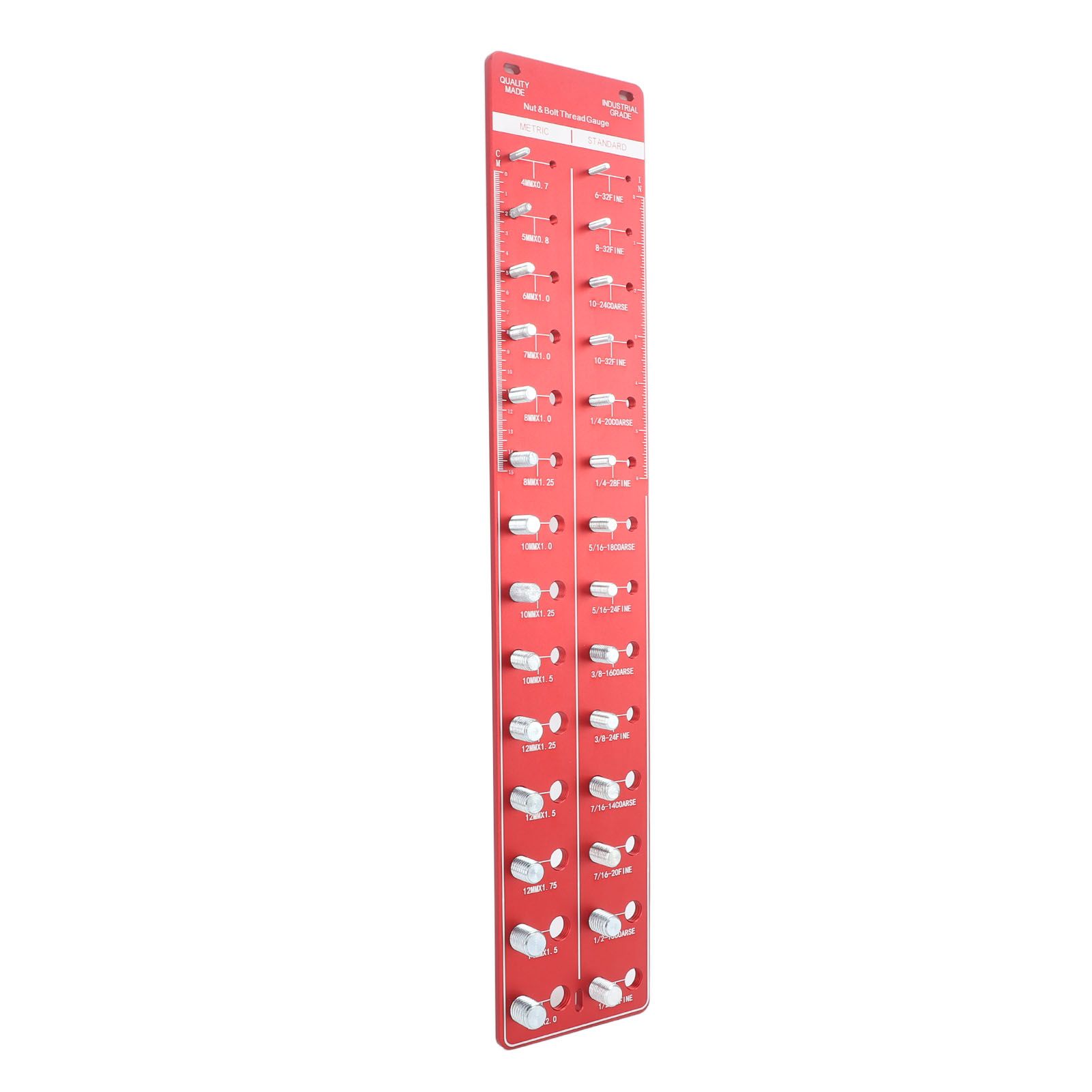 Bolt and Nut Identifier Gauge 10B21 Carbon Steel High Accuracy Nut and Bolt Thread Checker for Detecting Fixed Bolts Red 55x11cm - Image 6
