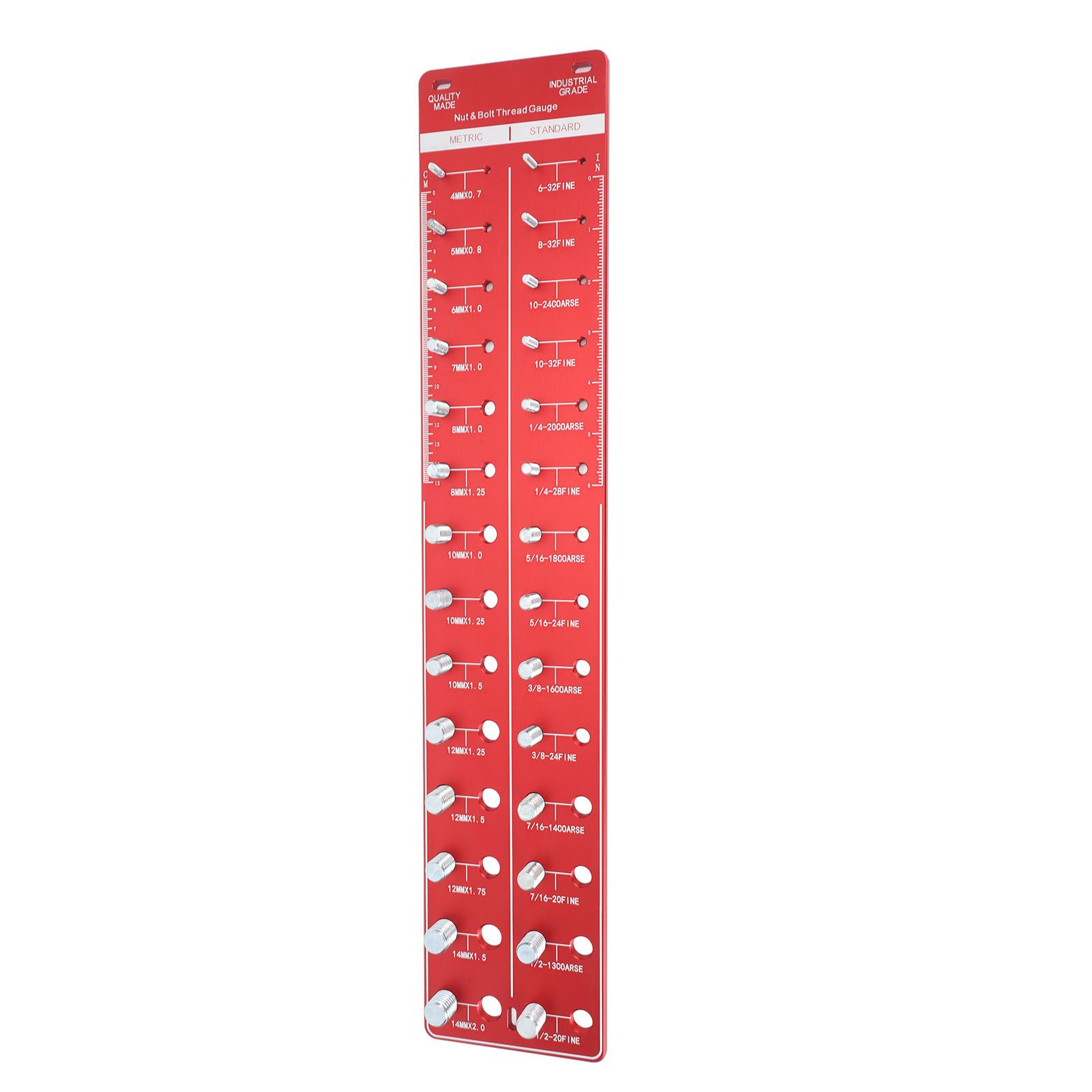 Bolt and Nut Identifier Gauge 10B21 Carbon Steel High Accuracy Nut and Bolt Thread Checker for Detecting Fixed Bolts Red 55x11cm - Image 7
