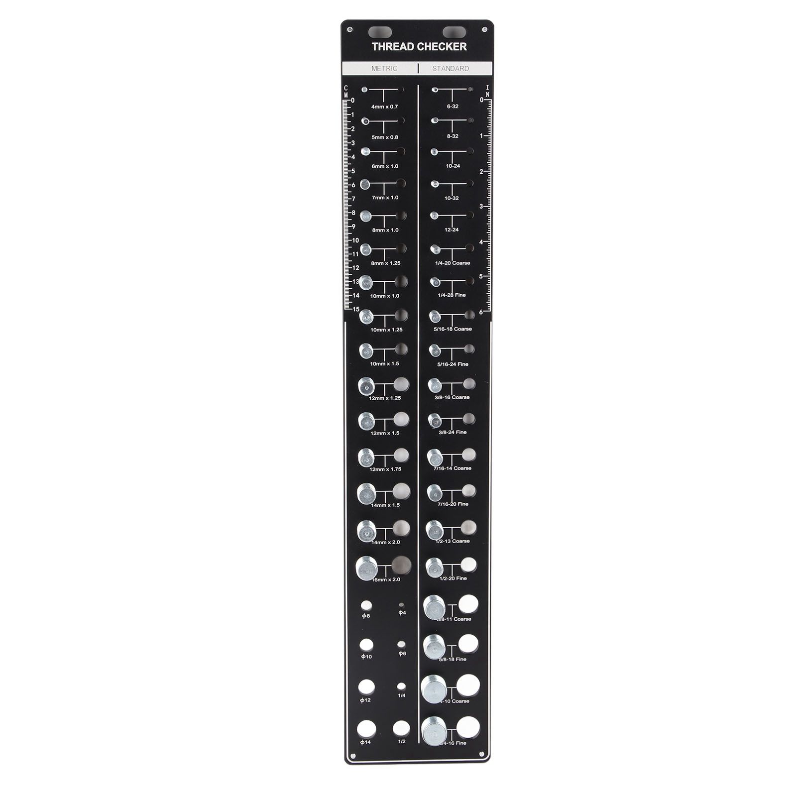 Bolt and Nut Identifier Gauge 10B21 Carbon Steel High Accuracy Nut and Bolt Thread Checker for Detecting Fixed Bolts Black 51x10cm - Image 1
