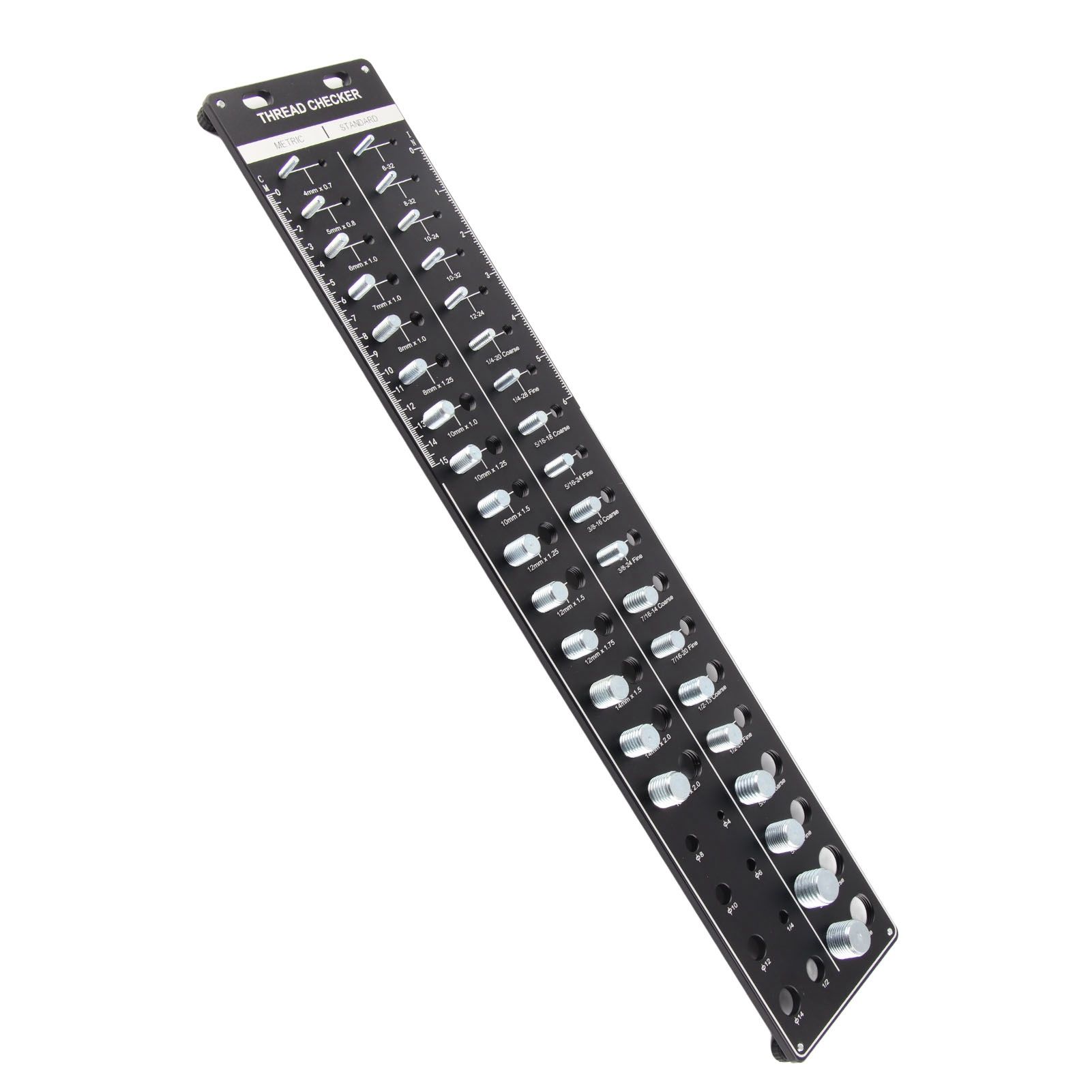 Bolt and Nut Identifier Gauge 10B21 Carbon Steel High Accuracy Nut and Bolt Thread Checker for Detecting Fixed Bolts Black 51x10cm - Image 2
