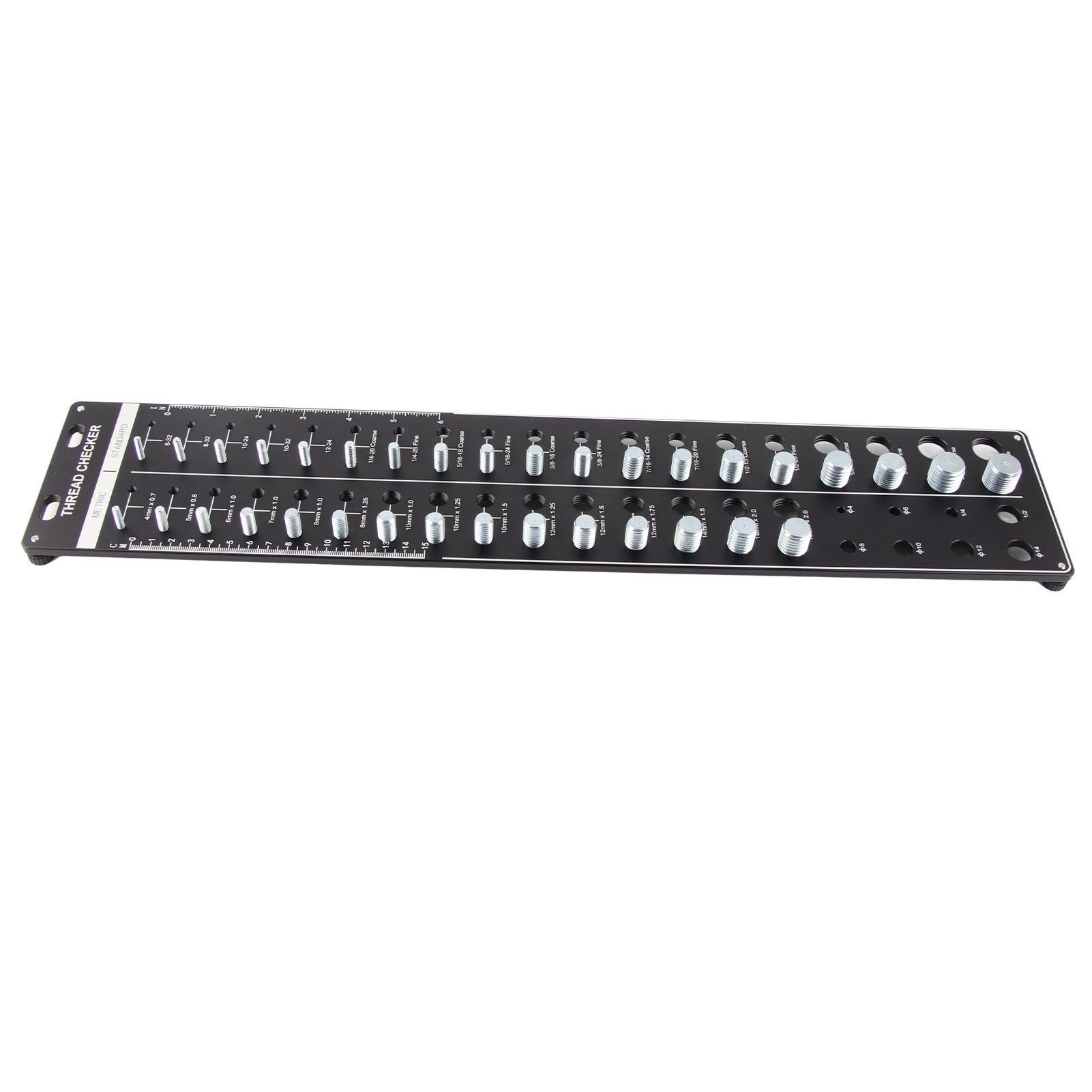 Bolt and Nut Identifier Gauge 10B21 Carbon Steel High Accuracy Nut and Bolt Thread Checker for Detecting Fixed Bolts Black 51x10cm - Image 3