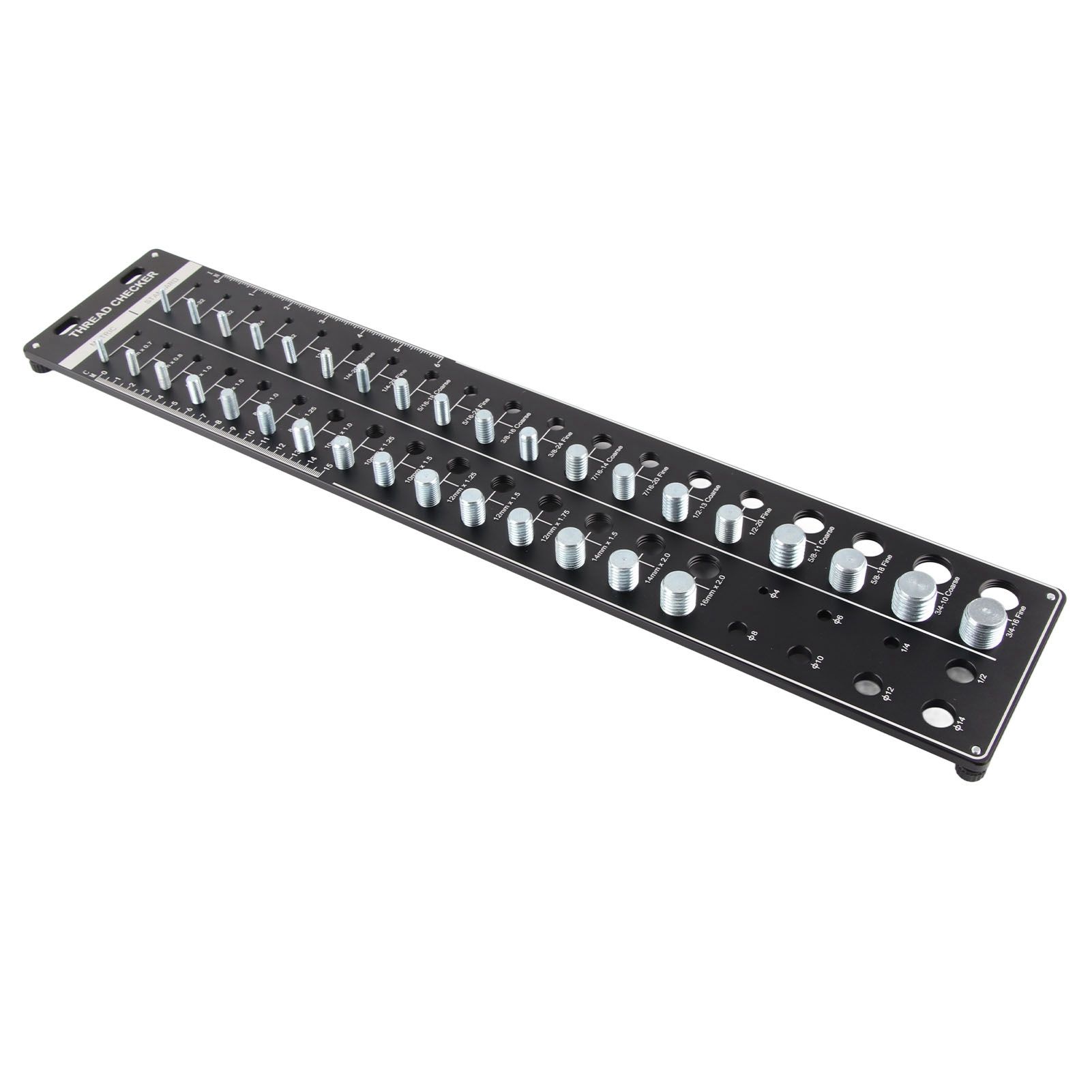 Bolt and Nut Identifier Gauge 10B21 Carbon Steel High Accuracy Nut and Bolt Thread Checker for Detecting Fixed Bolts Black 51x10cm - Image 7