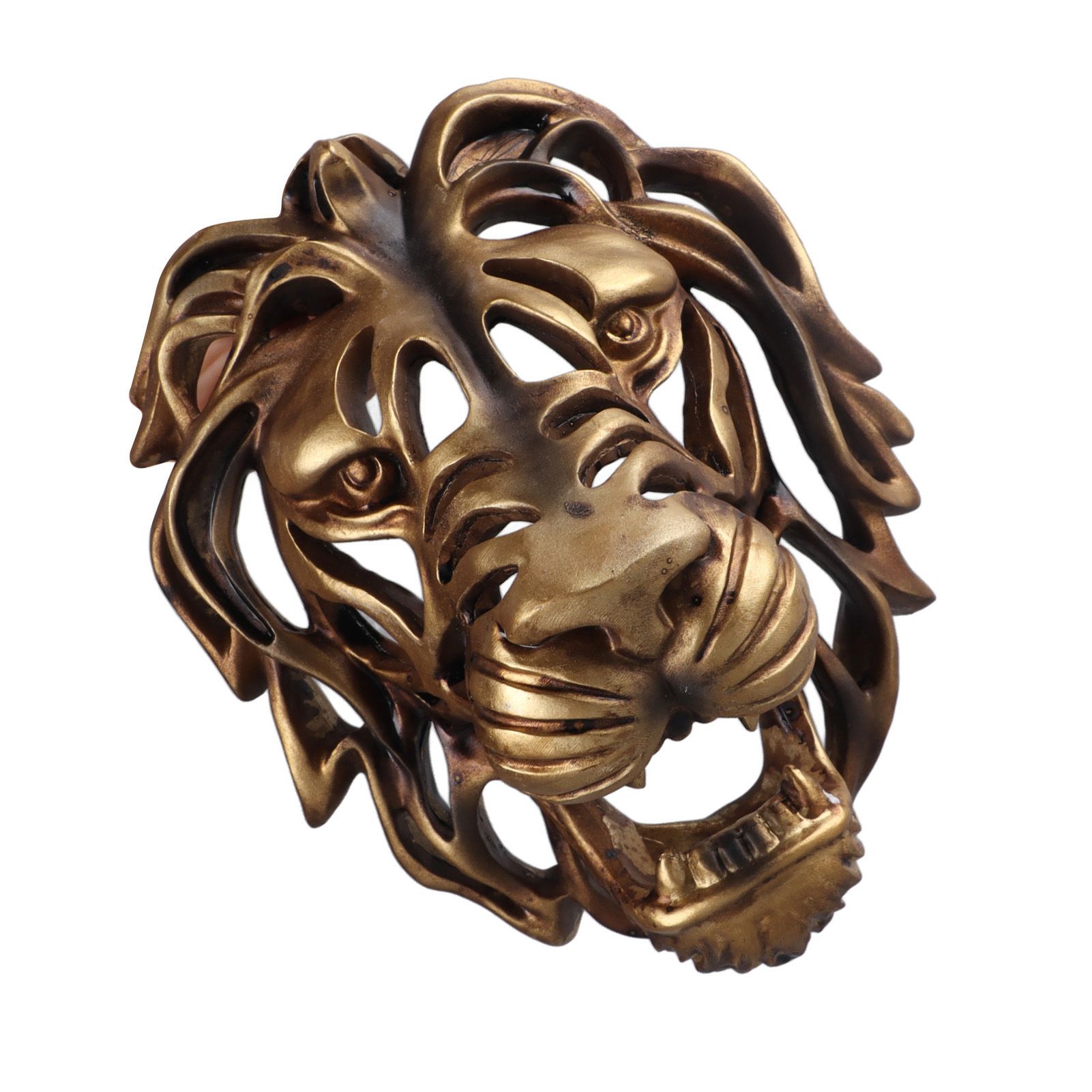 Lion Head Art Wall Decor Resin Vivid Lion Head Wall Mounted Art Sculpture for Living Room - Image 8
