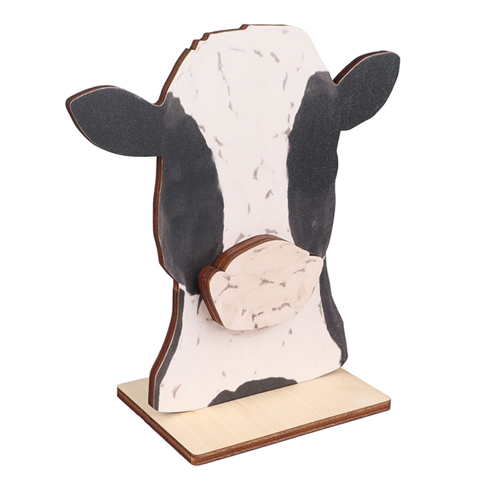 Cow Head Wearing Glasses Statues Wooden Decorative Cow Eyeglasses Display Stand Holder for Desktop Office - Image 8