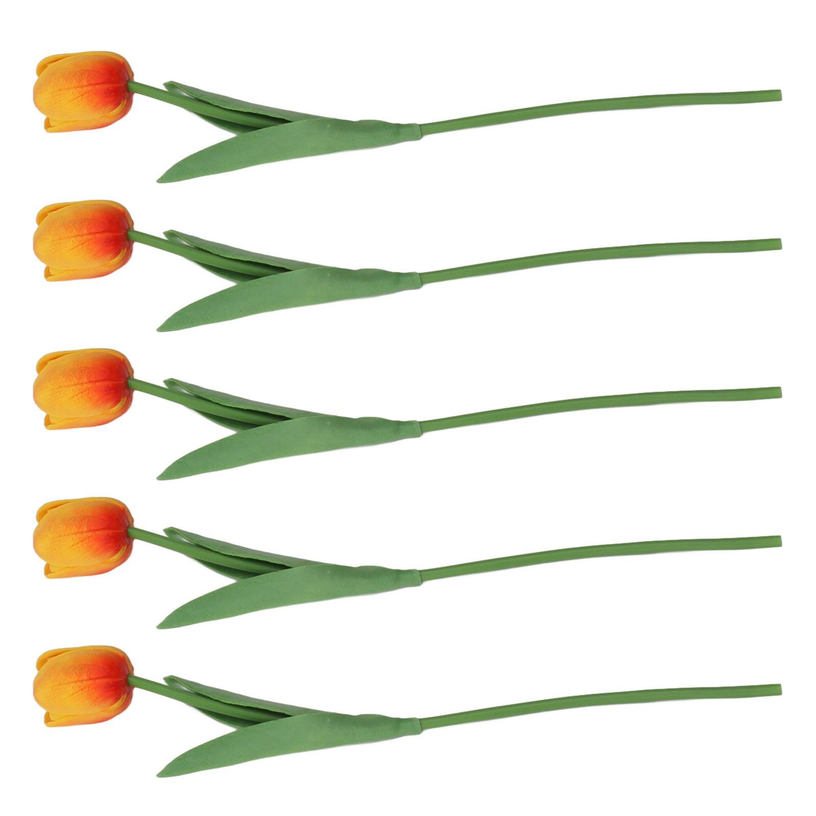 10PCS Artificial Tulips Real Touch PU Tulips Flowers for Wedding Bouquet Home Party Office Decor Orange - Image 5