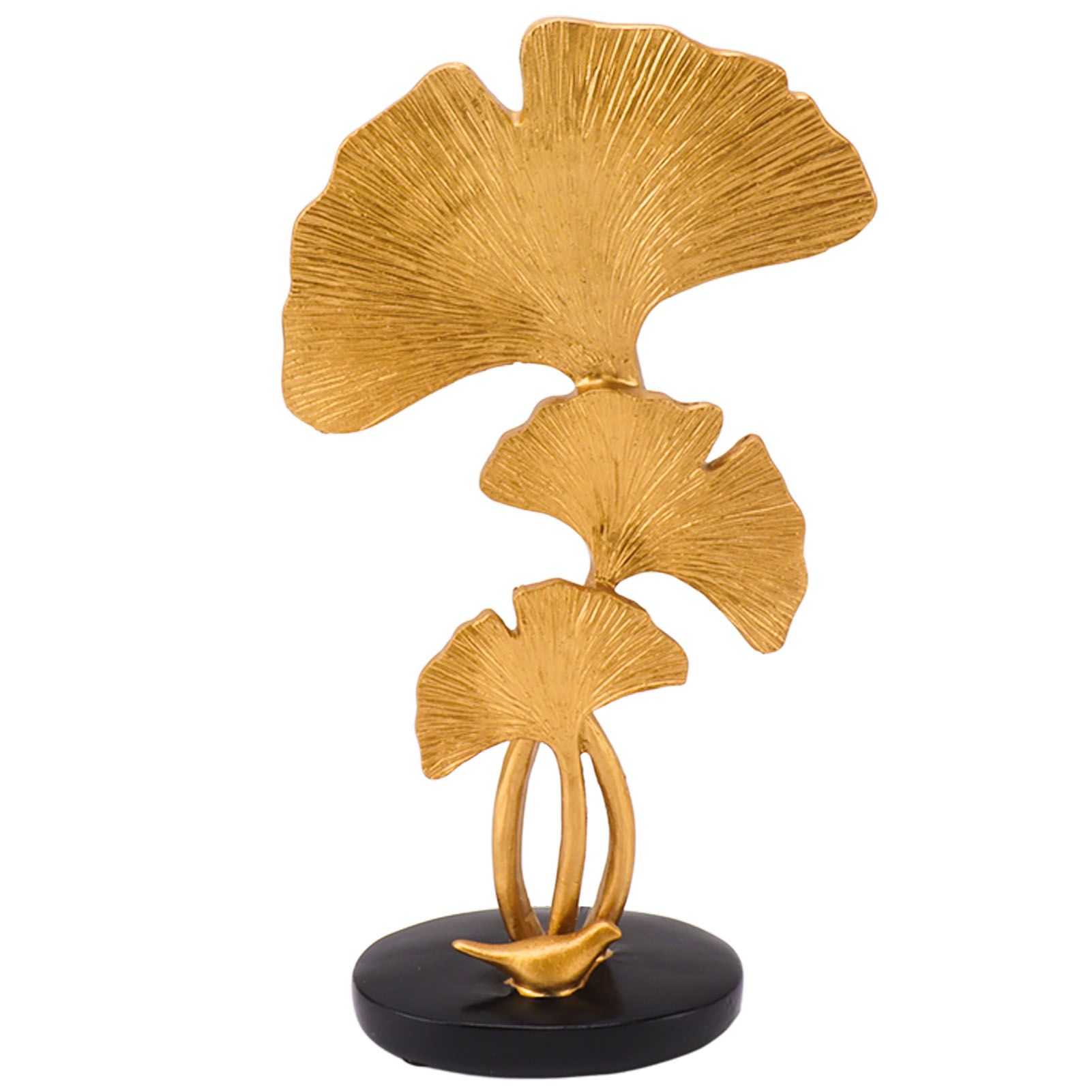 Leaf Decoration Resin Anti Slip Anti Fade Modern Desktop Leaves Ornament Model for Living Room Hallway Gold - Image 1