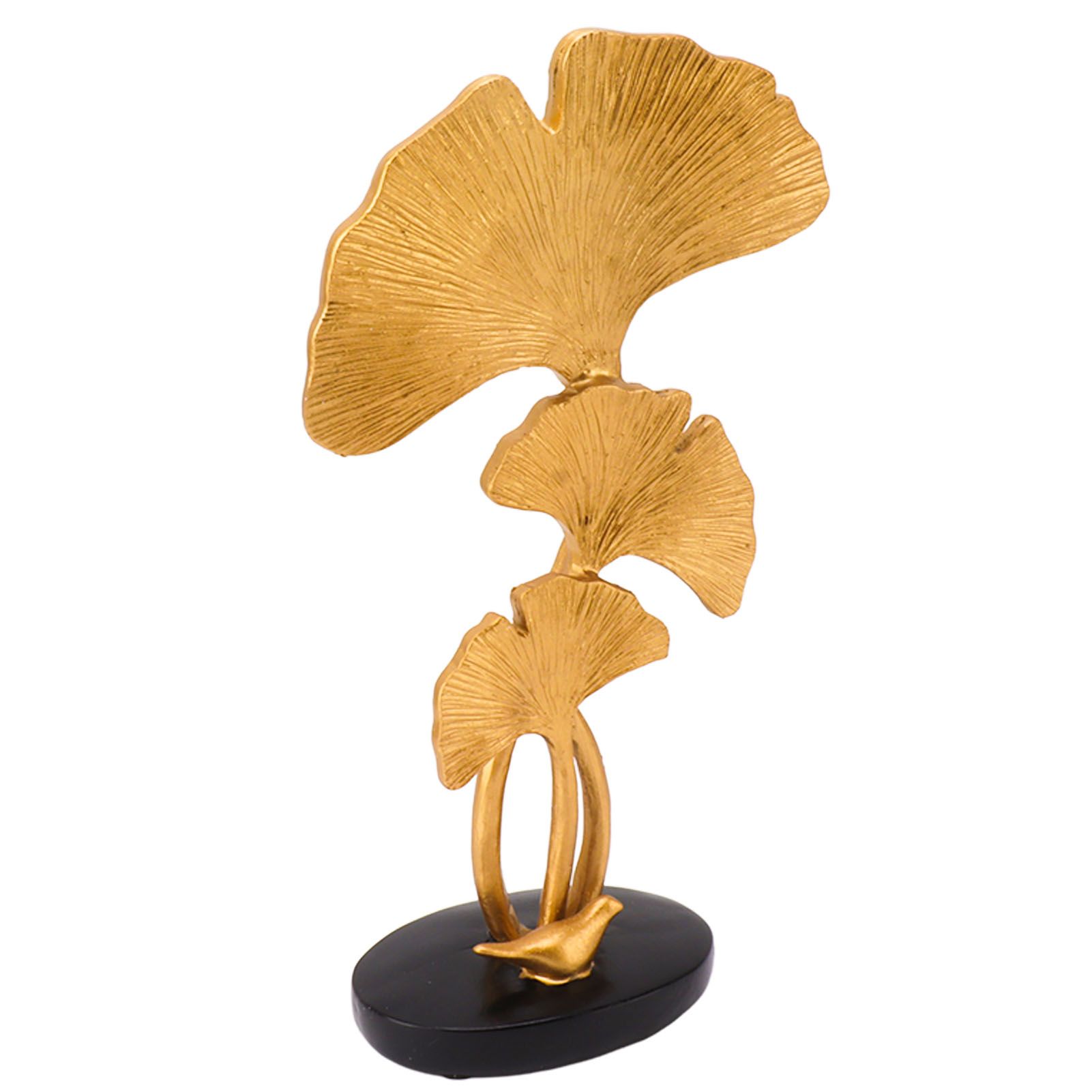 Leaf Decoration Resin Anti Slip Anti Fade Modern Desktop Leaves Ornament Model for Living Room Hallway Gold - Image 3