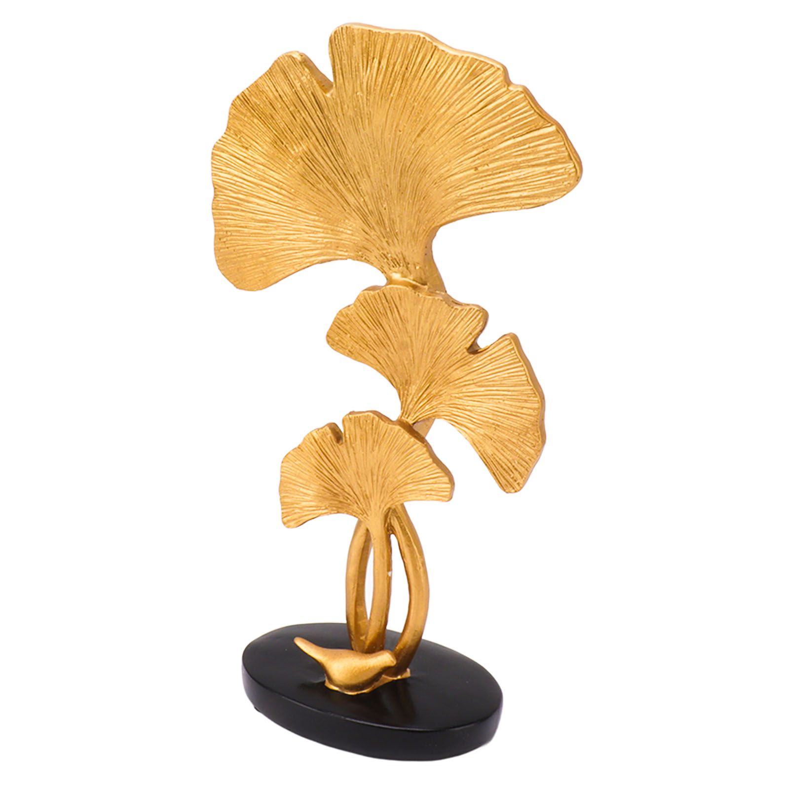 Leaf Decoration Resin Anti Slip Anti Fade Modern Desktop Leaves Ornament Model for Living Room Hallway Gold - Image 4