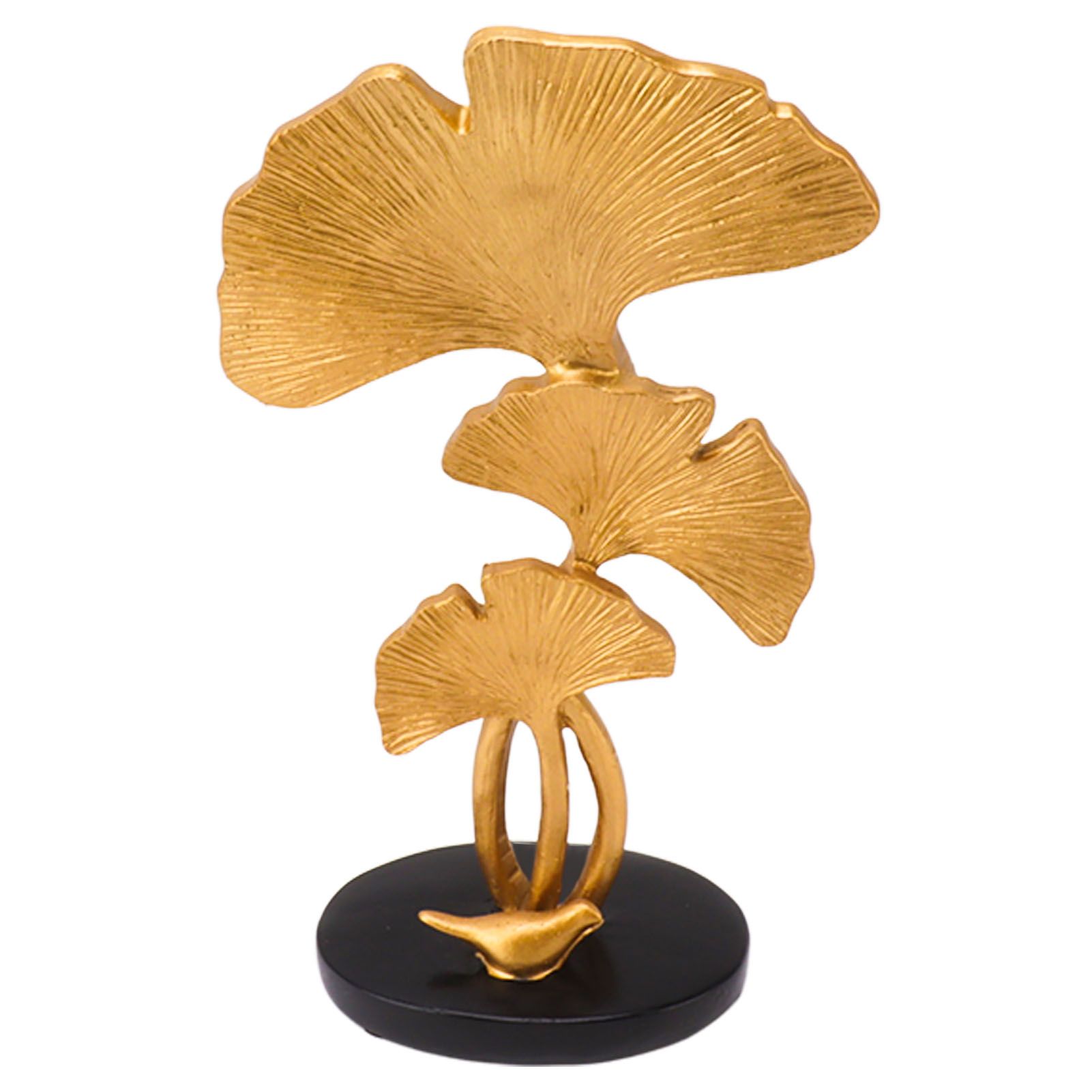 Leaf Decoration Resin Anti Slip Anti Fade Modern Desktop Leaves Ornament Model for Living Room Hallway Gold - Image 5