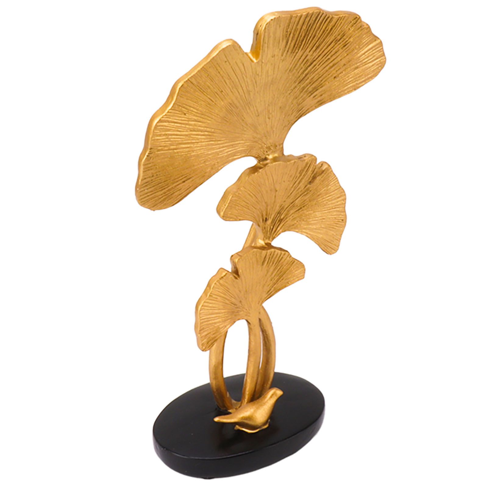 Leaf Decoration Resin Anti Slip Anti Fade Modern Desktop Leaves Ornament Model for Living Room Hallway Gold - Image 7