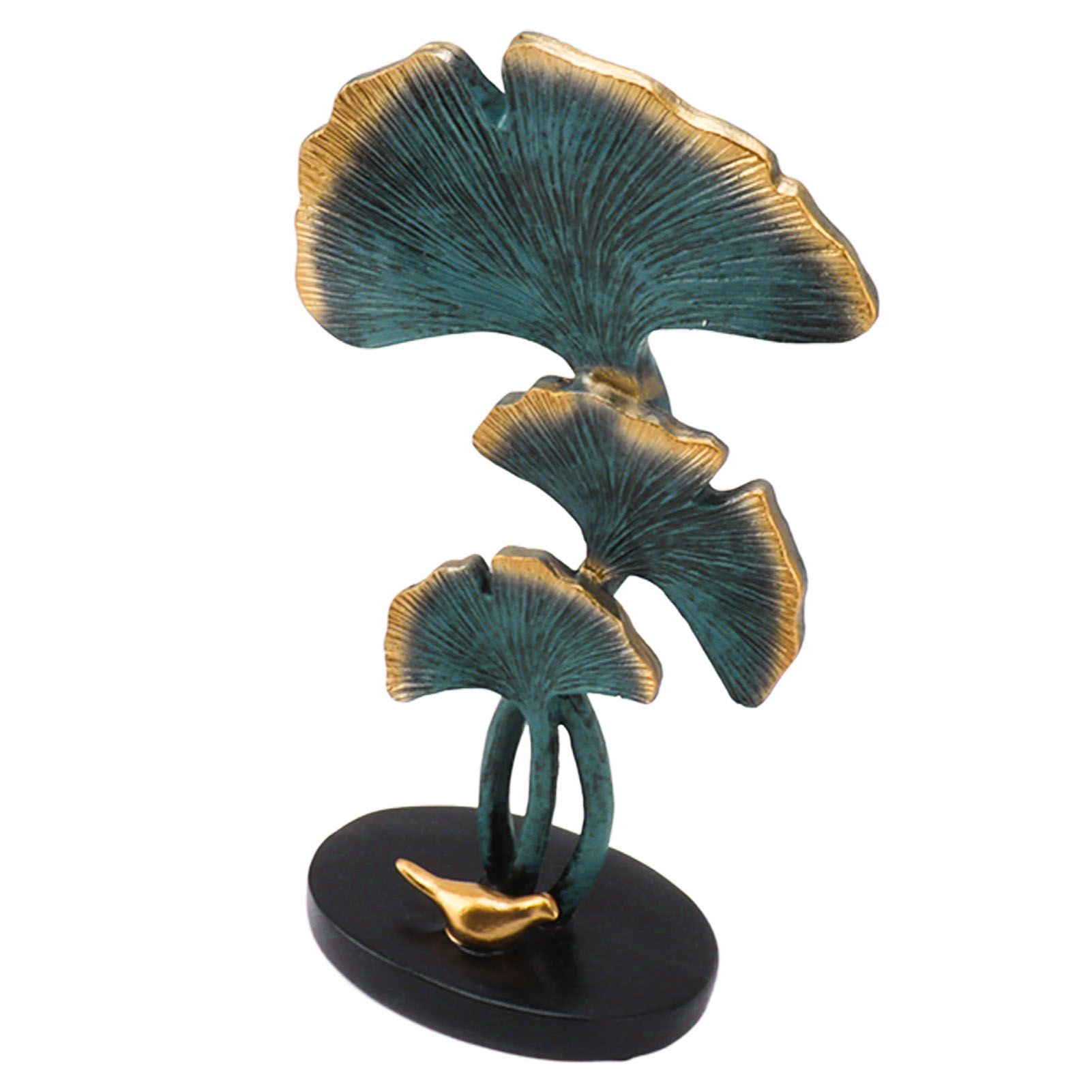 Leaf Decoration Resin Anti Slip Anti Fade Modern Desktop Leaves Ornament Model for Living Room Hallway Blue - Image 6