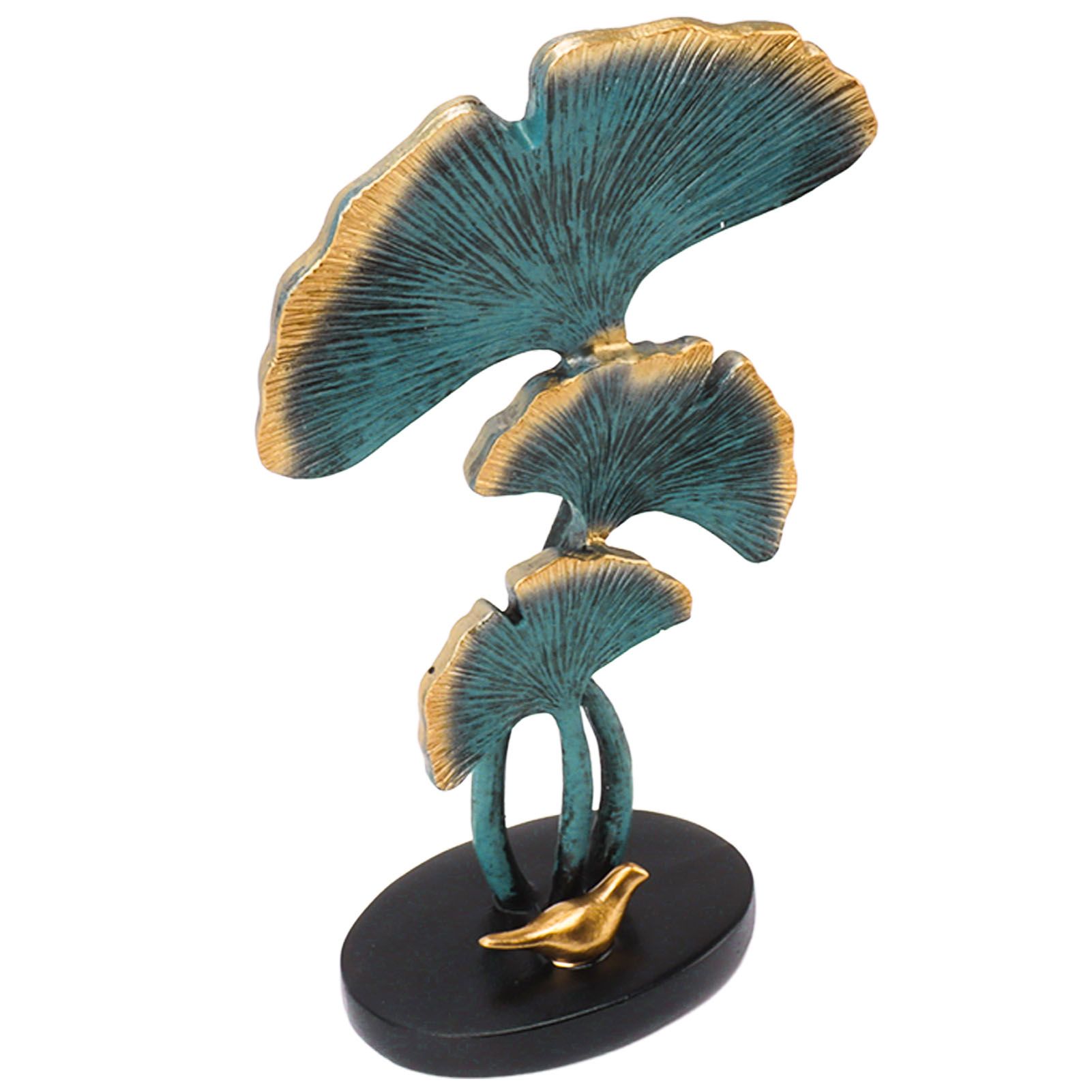 Leaf Decoration Resin Anti Slip Anti Fade Modern Desktop Leaves Ornament Model for Living Room Hallway Blue - Image 7
