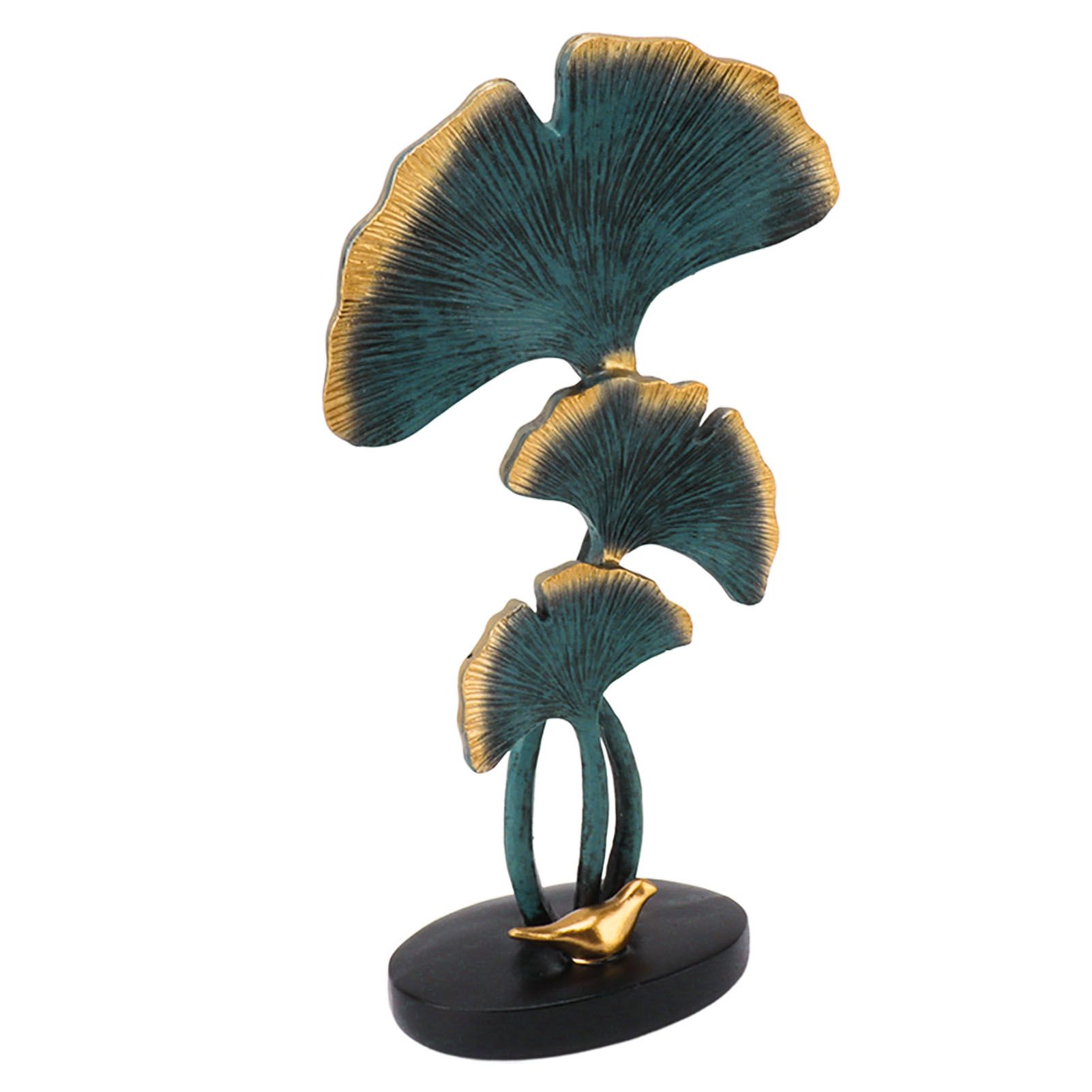 Leaf Decoration Resin Anti Slip Anti Fade Modern Desktop Leaves Ornament Model for Living Room Hallway Blue - Image 8