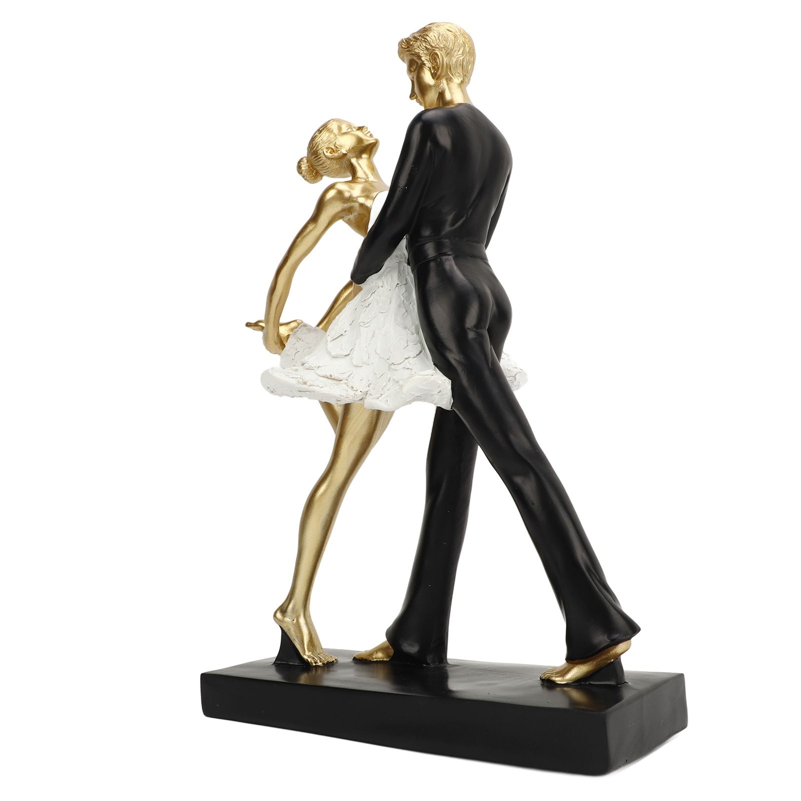 Romantic Couple Dancing Sculpture Decoration Resin Elegant Couple Ballet Dancer Statue Figurine Ornament Gold 7130W‑01 - Image 4