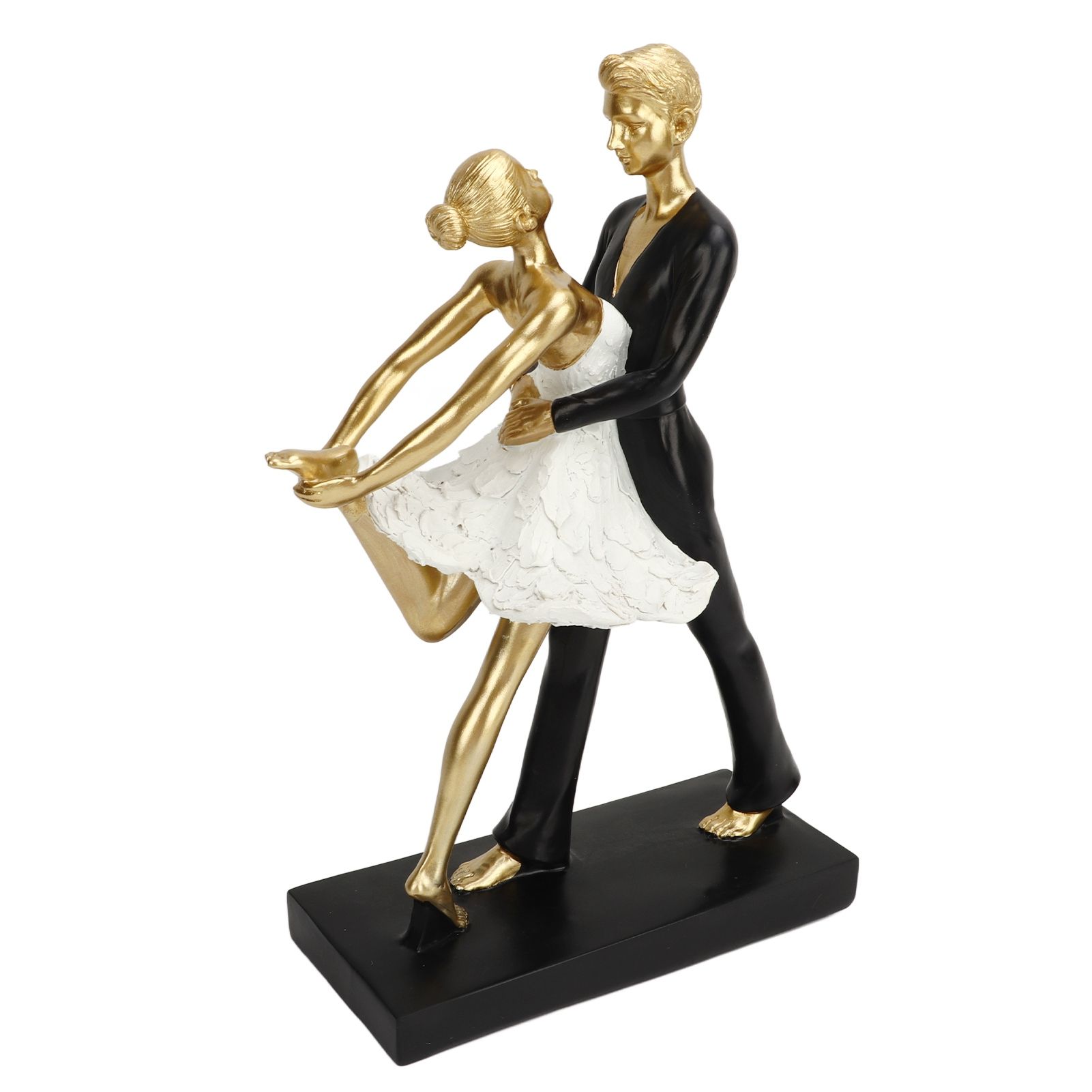 Romantic Couple Dancing Sculpture Decoration Resin Elegant Couple Ballet Dancer Statue Figurine Ornament Gold 7130W‑01 - Image 7