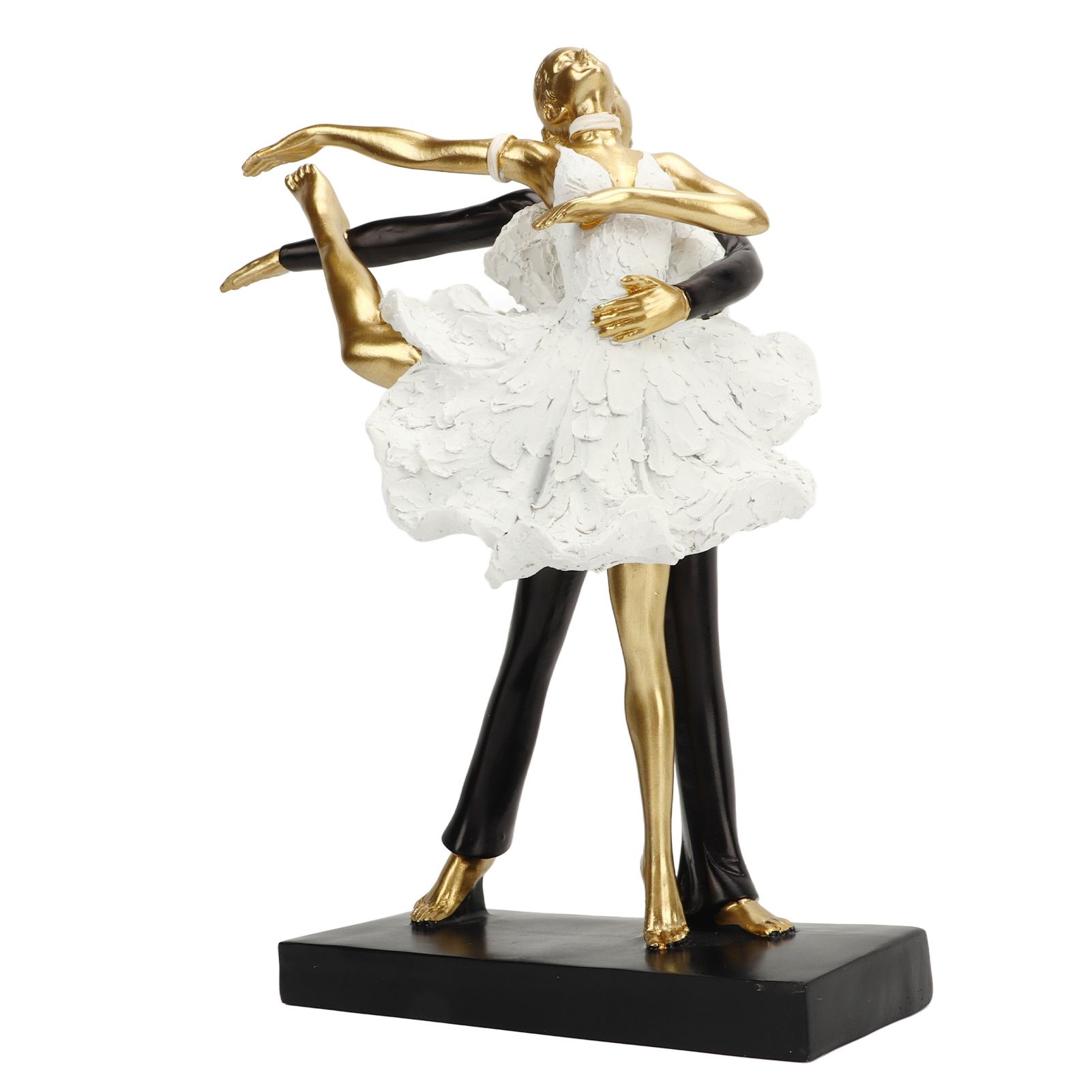 Romantic Couple Dancing Sculpture Decoration Resin Elegant Couple Ballet Dancer Statue Figurine Ornament Gold 7130W‑02 - Image 3