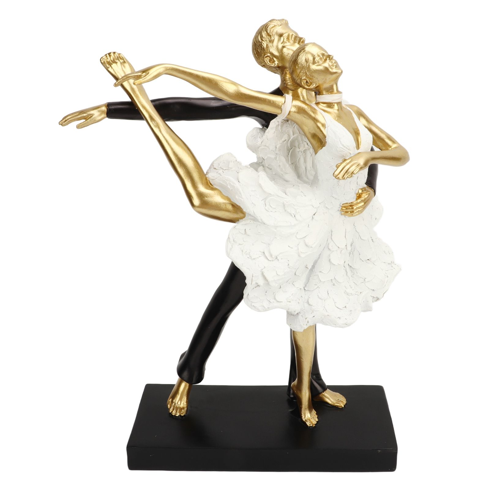 Romantic Couple Dancing Sculpture Decoration Resin Elegant Couple Ballet Dancer Statue Figurine Ornament Gold 7130W‑02 - Image 4