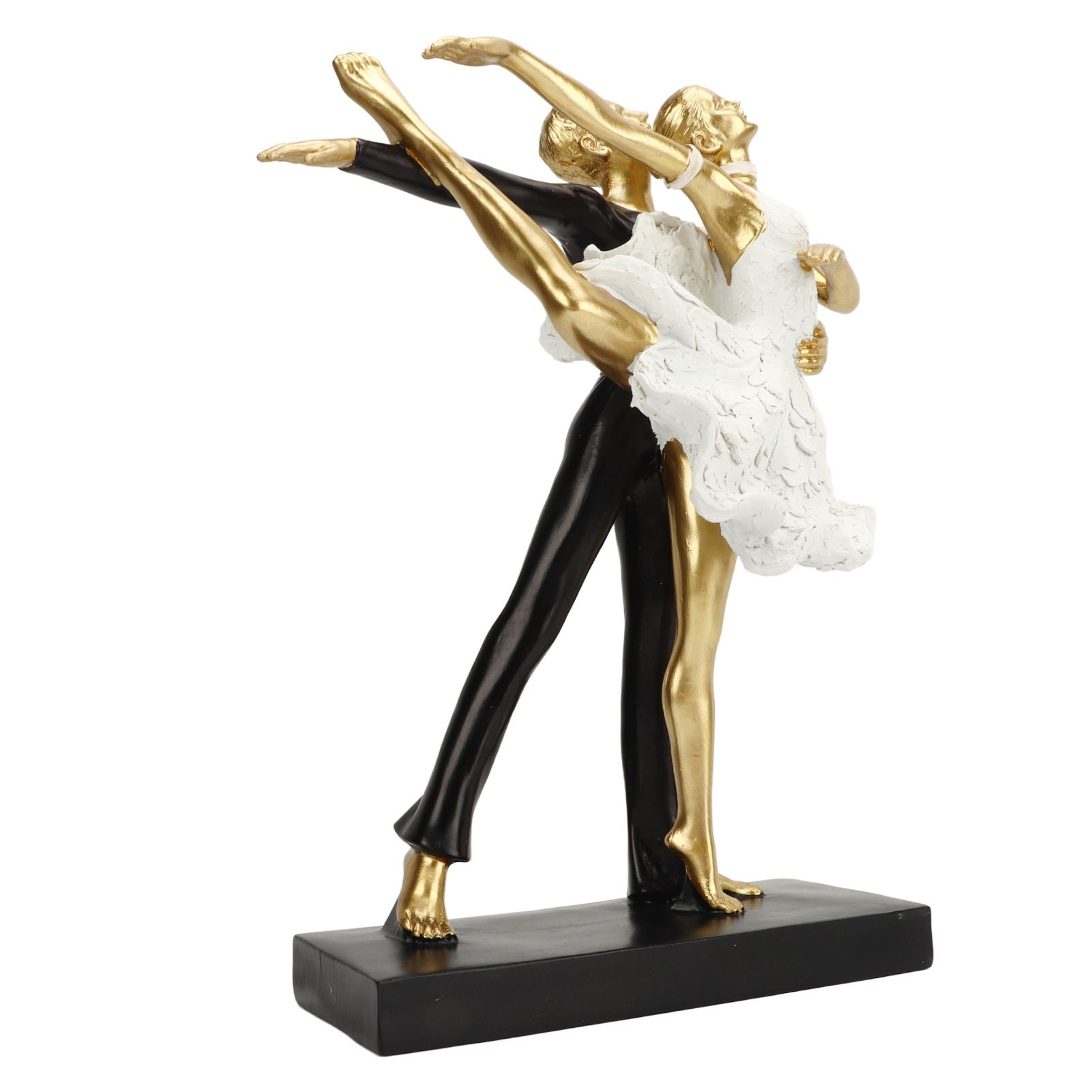Romantic Couple Dancing Sculpture Decoration Resin Elegant Couple Ballet Dancer Statue Figurine Ornament Gold 7130W‑02 - Image 5
