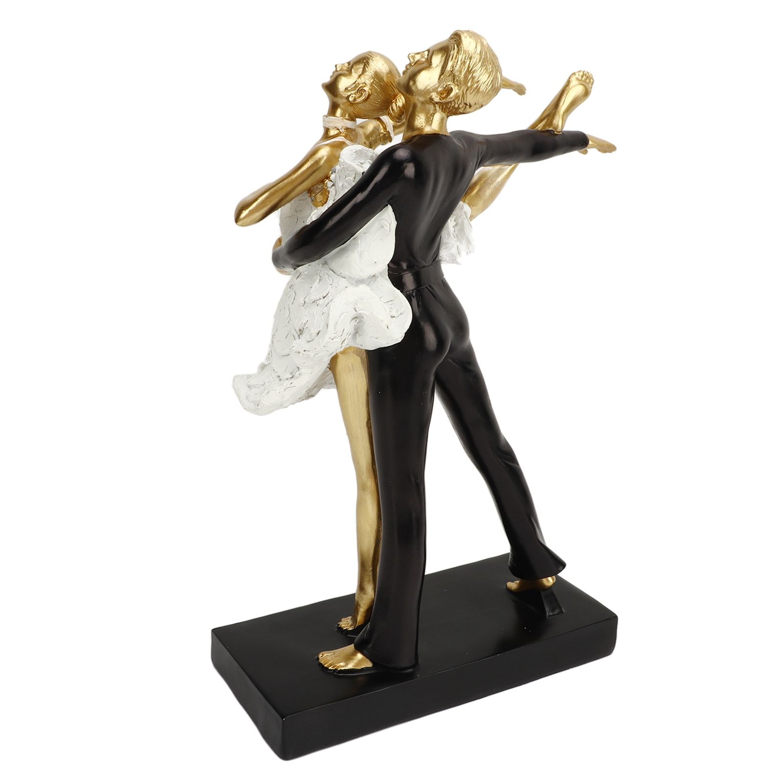 Romantic Couple Dancing Sculpture Decoration Resin Elegant Couple Ballet Dancer Statue Figurine Ornament Gold 7130W‑02 - Image 6