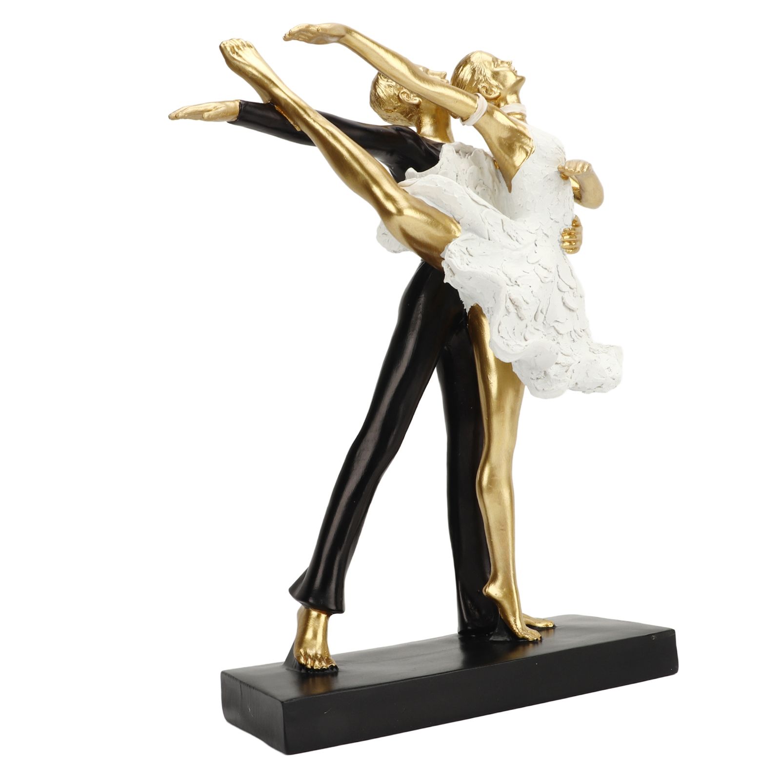 Romantic Couple Dancing Sculpture Decoration Resin Elegant Couple Ballet Dancer Statue Figurine Ornament Gold 7130W‑02 - Image 8