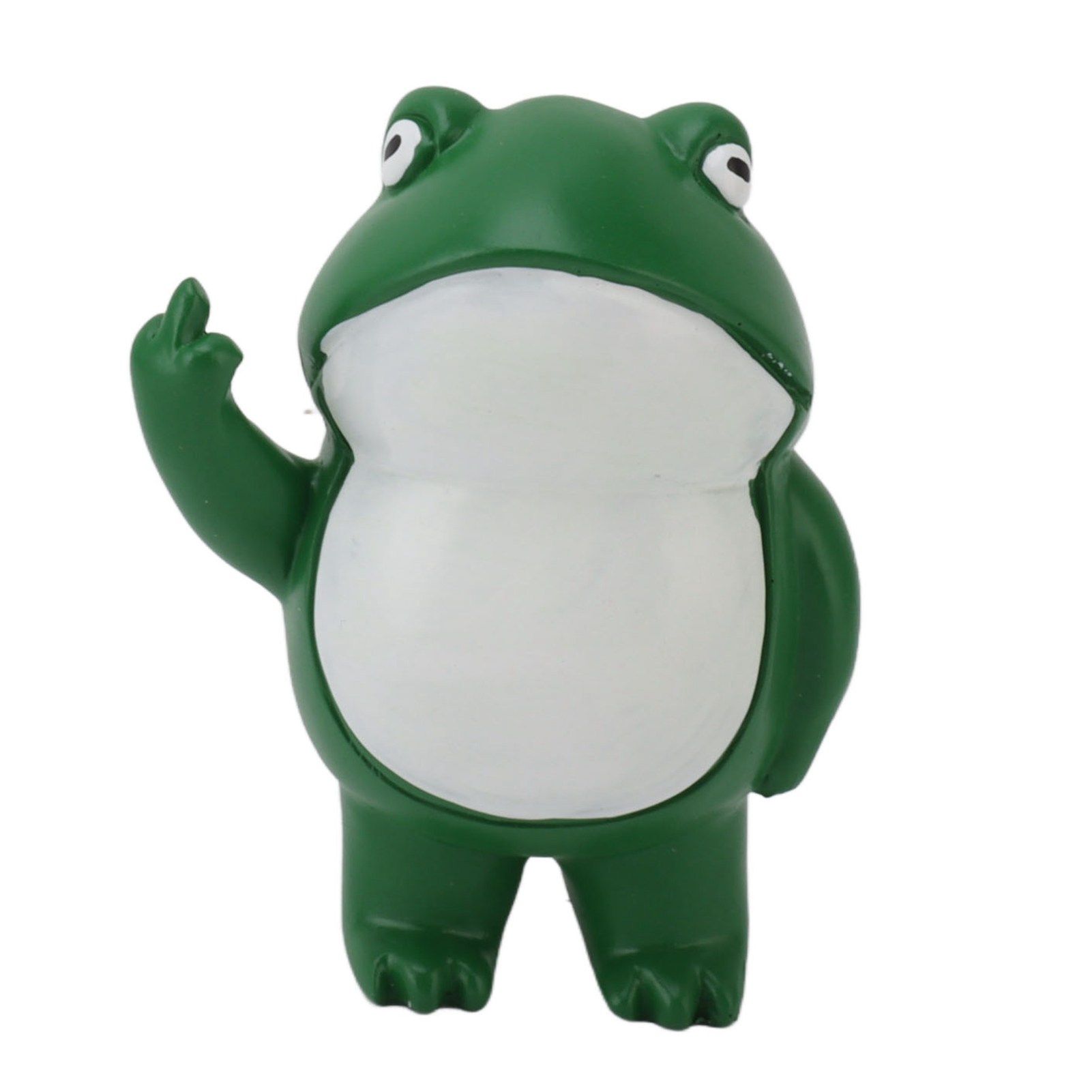 Middle Finger Frog Ornament Outdoor Patio Quirky Little Frog Ornament for Home Office Desktop - Image 1