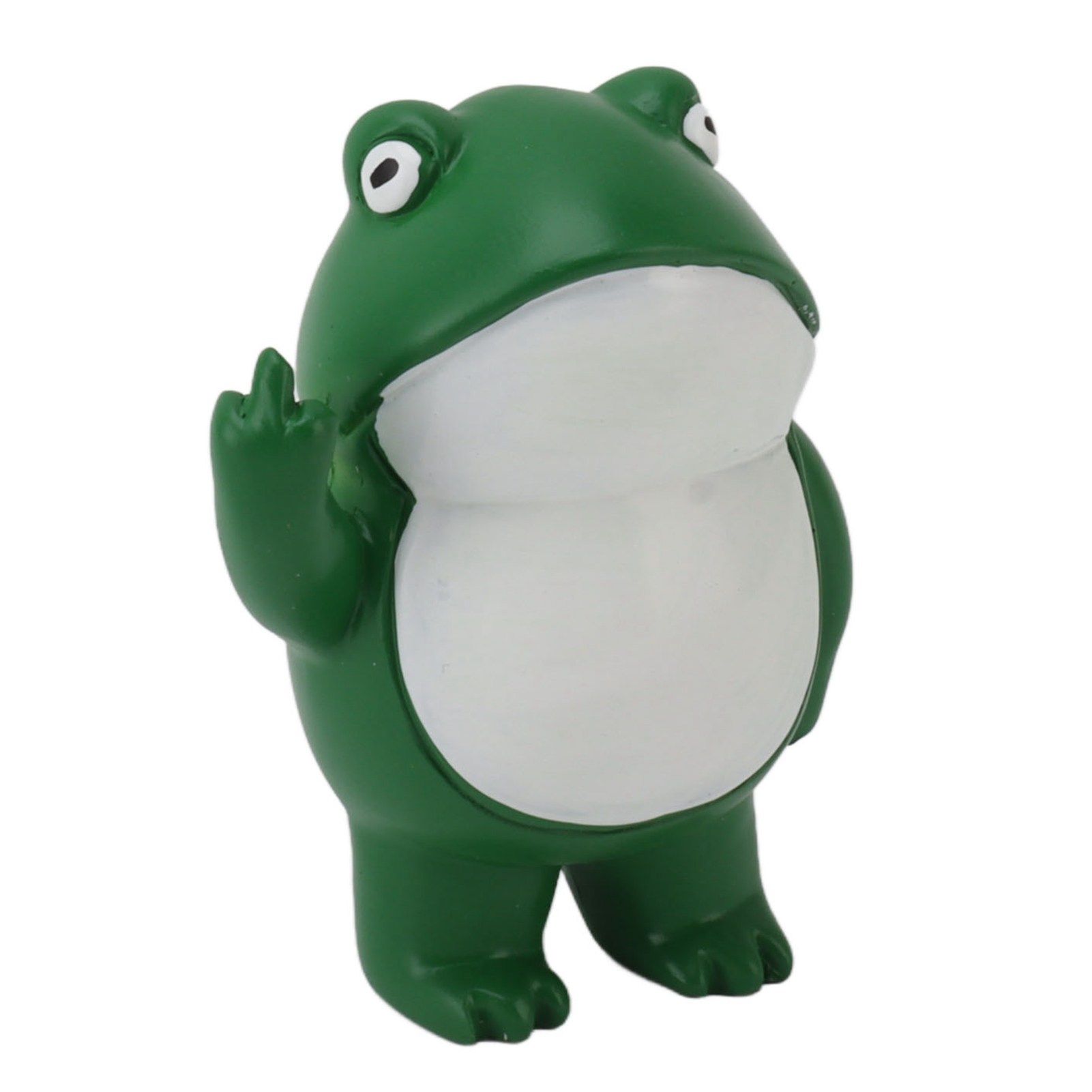 Middle Finger Frog Ornament Outdoor Patio Quirky Little Frog Ornament for Home Office Desktop - Image 2