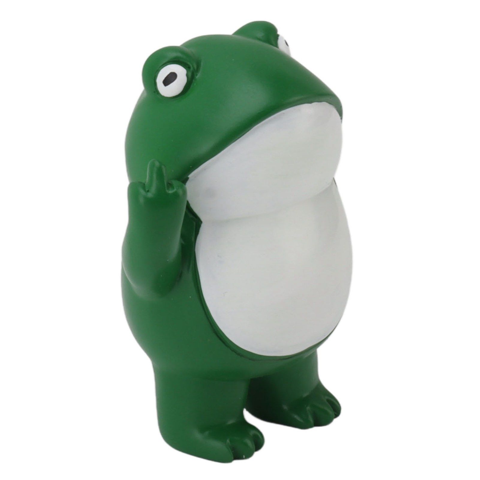 Middle Finger Frog Ornament Outdoor Patio Quirky Little Frog Ornament for Home Office Desktop - Image 3