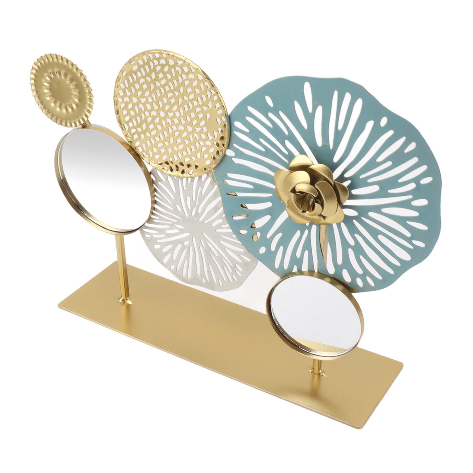 Entrance Hall Desktop Iron Ornament with Mirror Living Room Entrance Hall Decoration for Home Hotel - Image 3