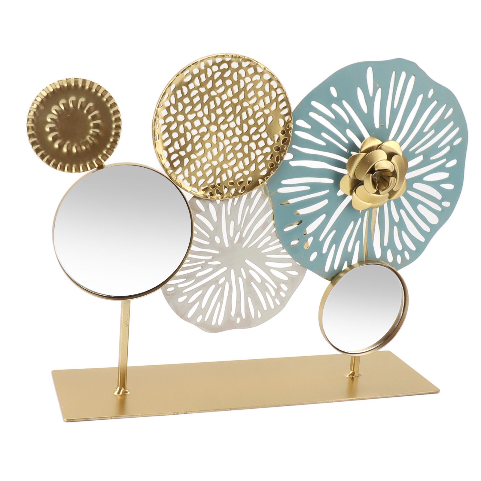 Entrance Hall Desktop Iron Ornament with Mirror Living Room Entrance Hall Decoration for Home Hotel - Image 6