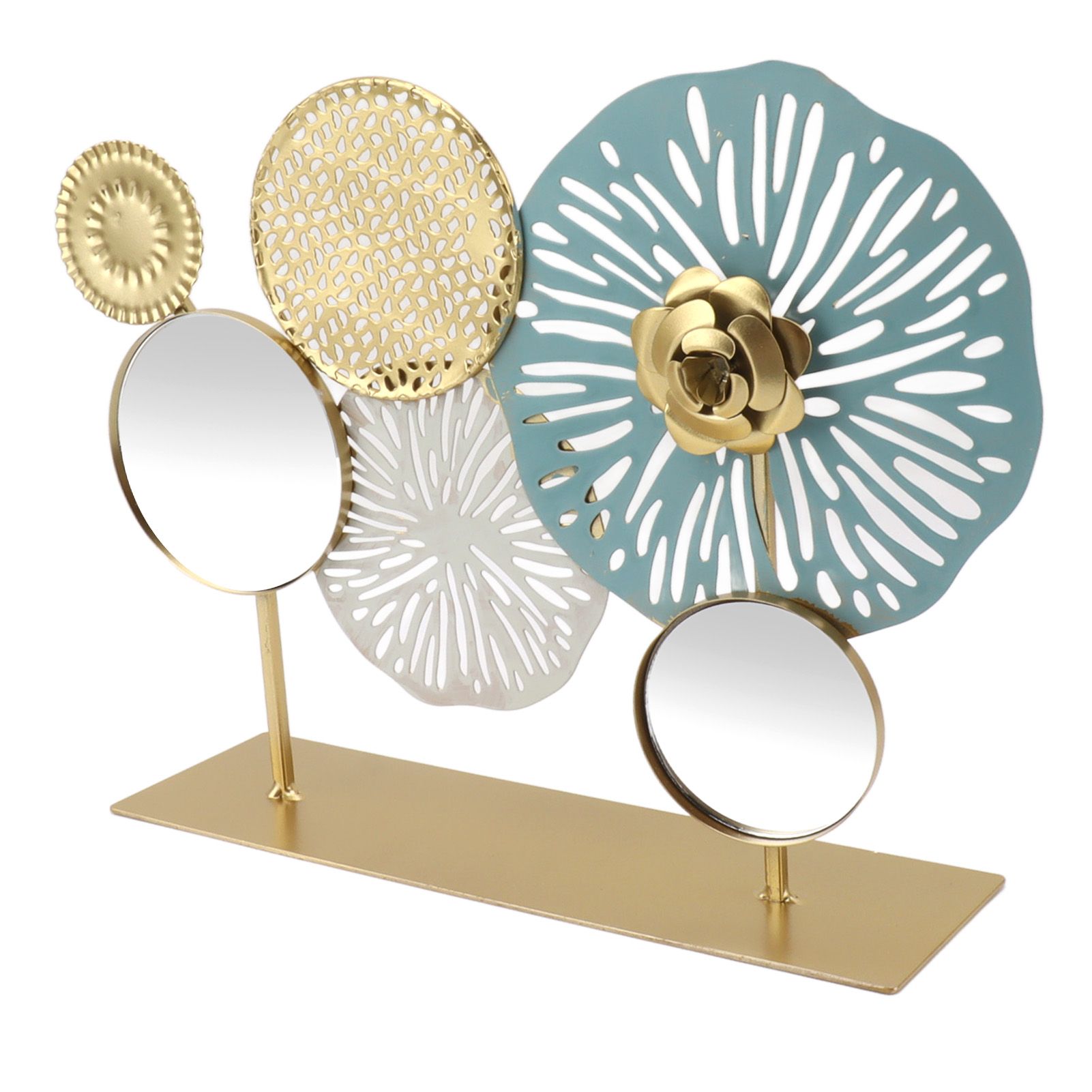Entrance Hall Desktop Iron Ornament with Mirror Living Room Entrance Hall Decoration for Home Hotel - Image 7