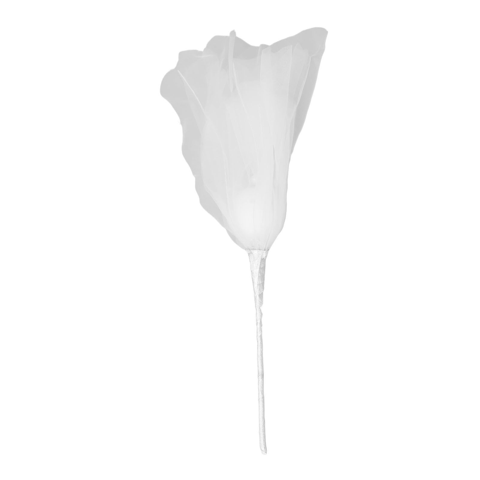 Gauze Flower 19.7in Diameter Soft Bright Colors Light Reusable Handcrafted Organza Flower for Wedding Photography Family White - Image 7