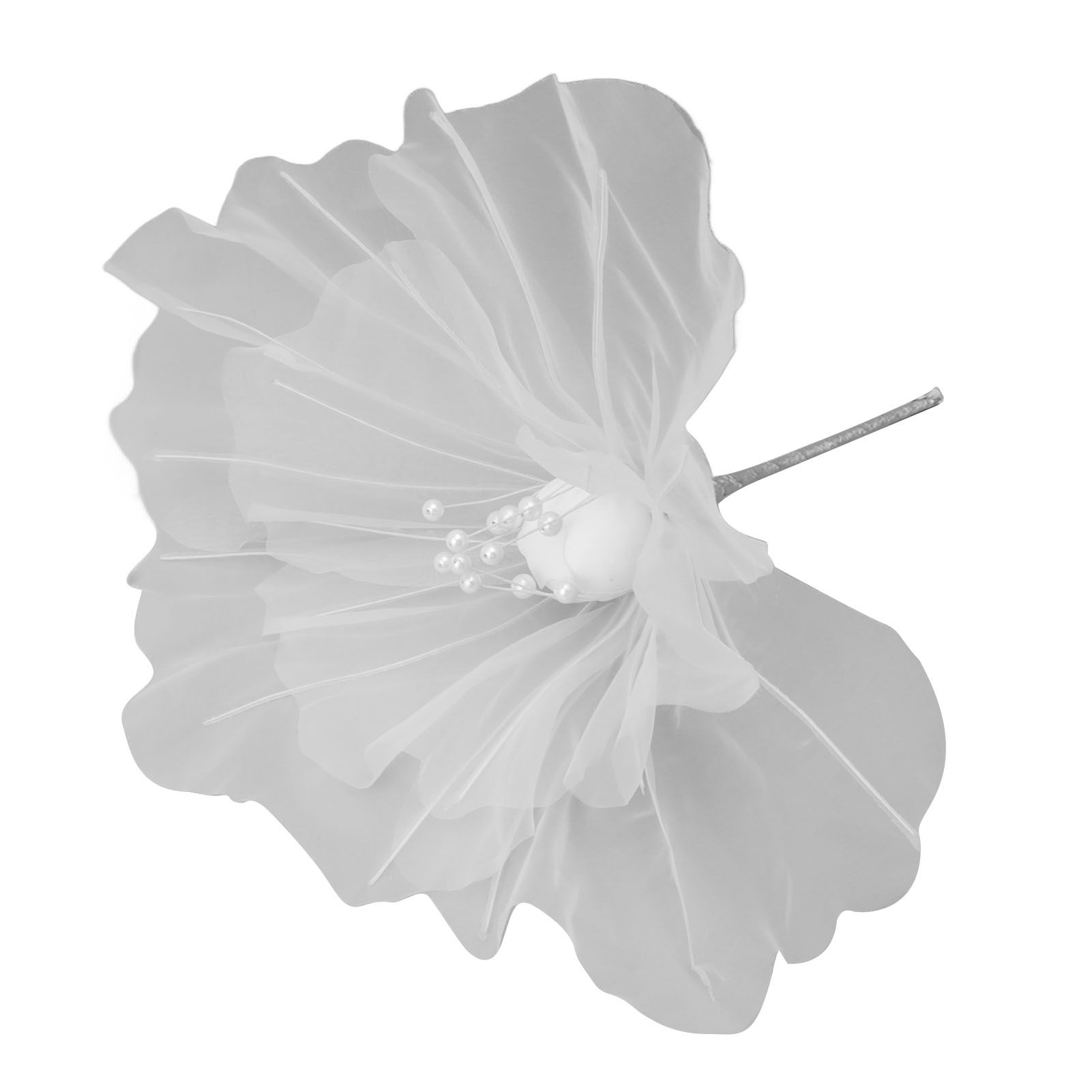 Gauze Flower 19.7in Diameter Soft Bright Colors Light Reusable Handcrafted Organza Flower for Wedding Photography Family White - Image 8