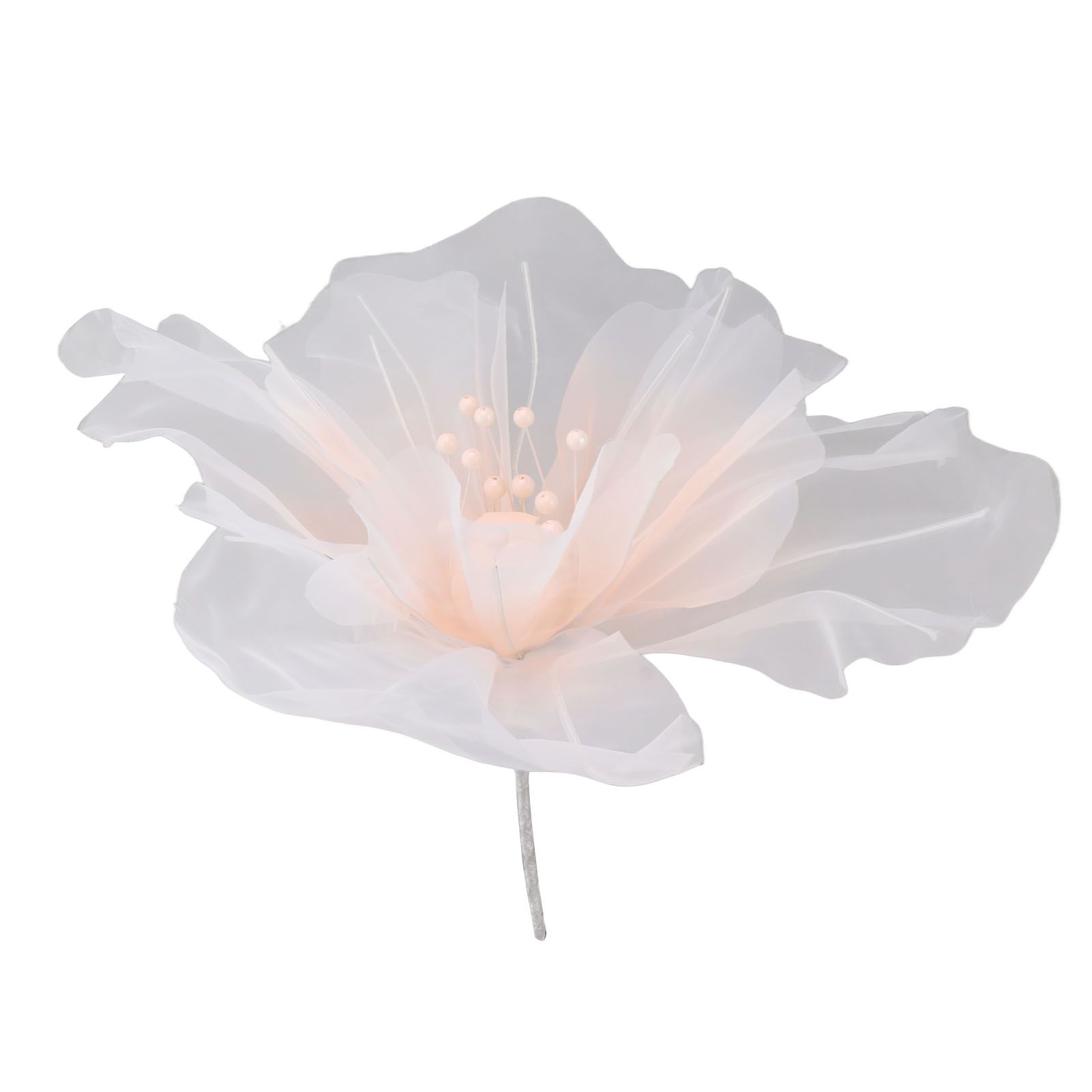 Gauze Flower 19.7in Diameter Soft Bright Colors Light Reusable Handcrafted Organza Flower for Wedding Photography Family Pink - Image 1