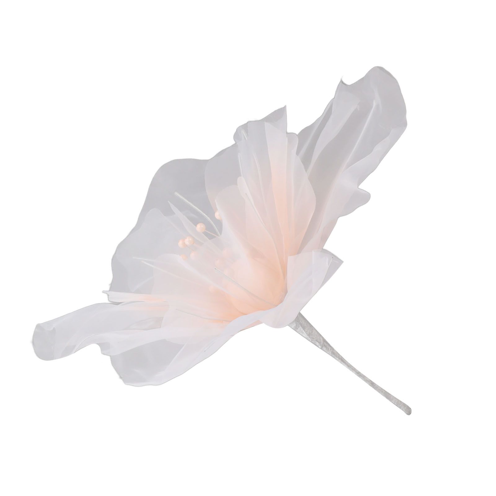 Gauze Flower 19.7in Diameter Soft Bright Colors Light Reusable Handcrafted Organza Flower for Wedding Photography Family Pink - Image 2