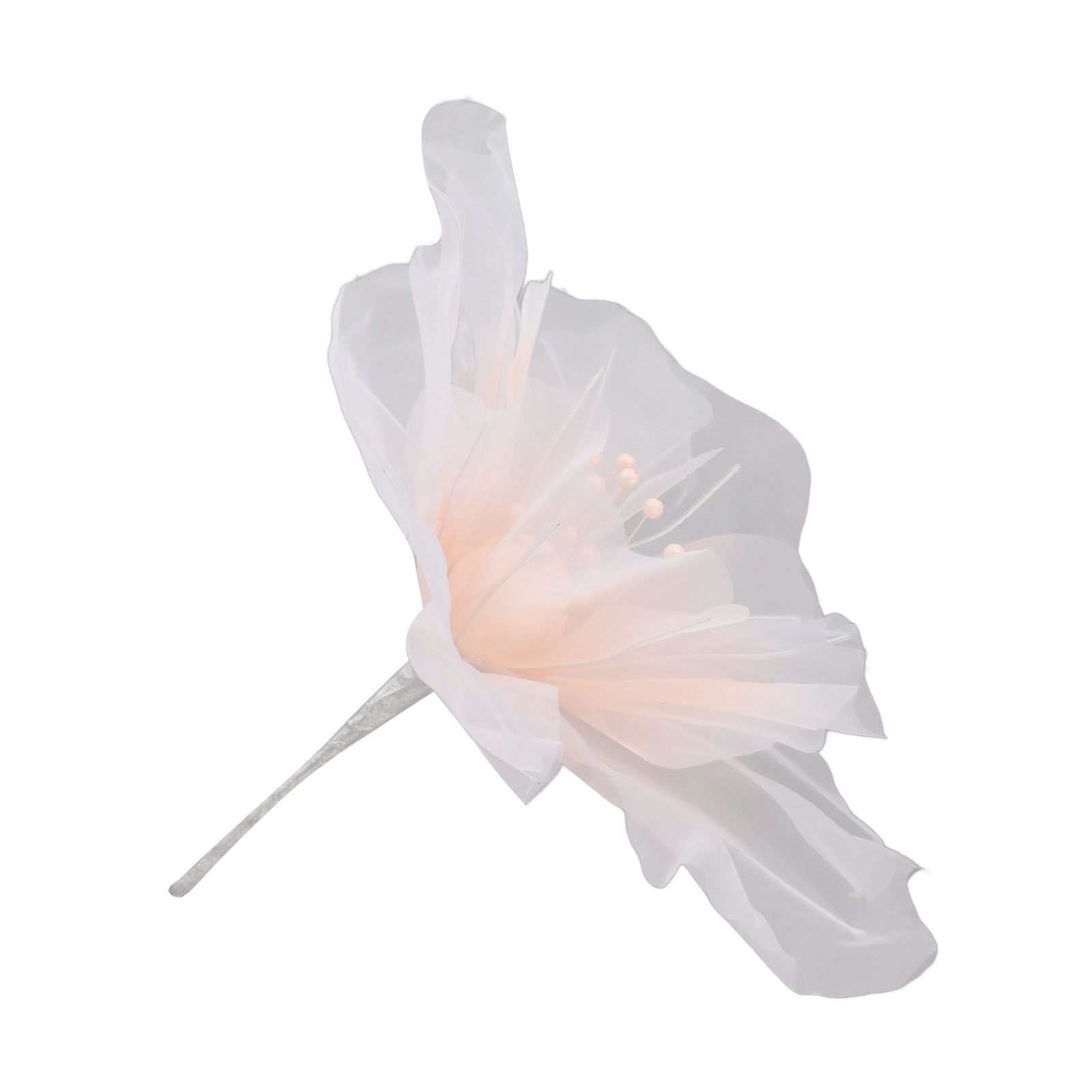 Gauze Flower 19.7in Diameter Soft Bright Colors Light Reusable Handcrafted Organza Flower for Wedding Photography Family Pink - Image 3