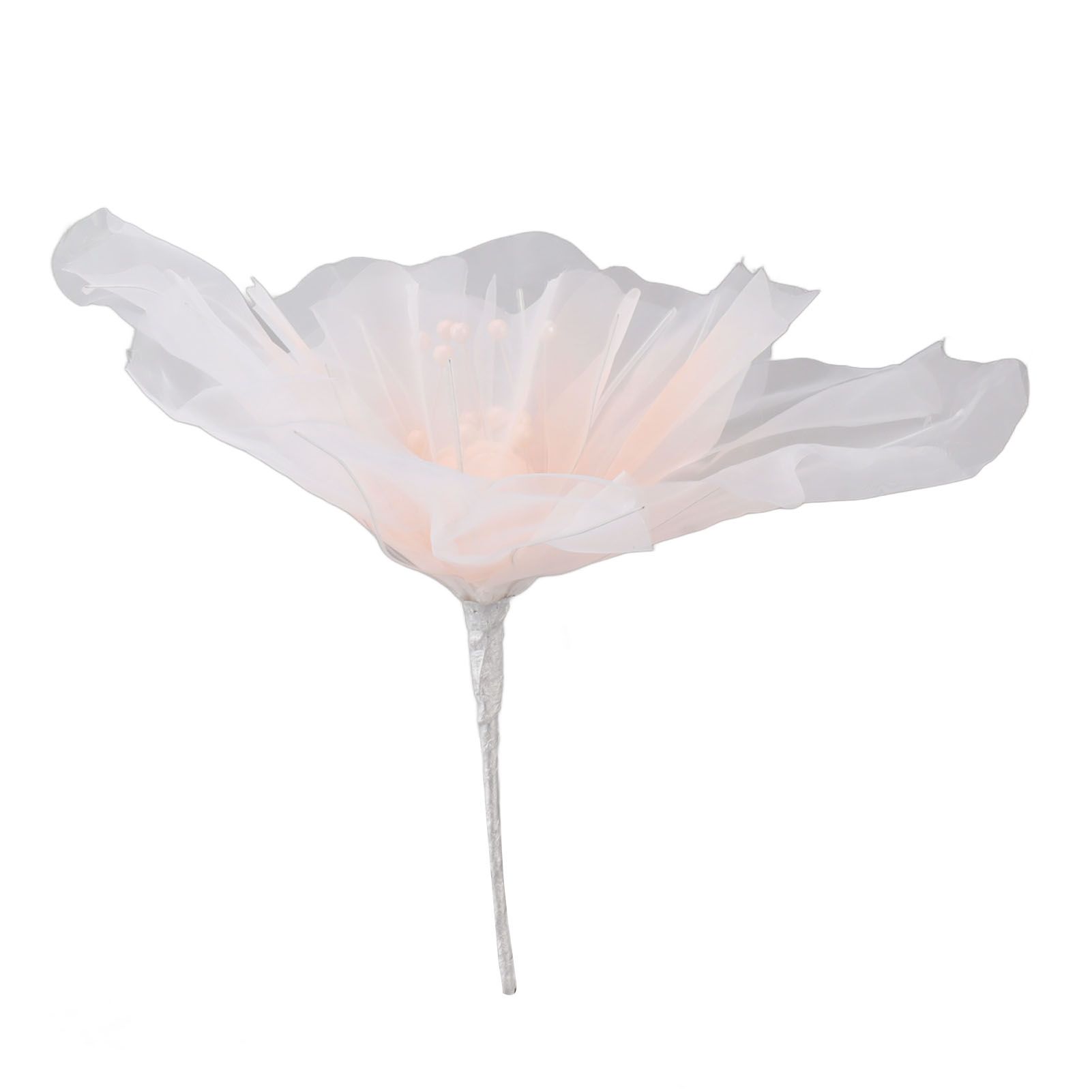 Gauze Flower 19.7in Diameter Soft Bright Colors Light Reusable Handcrafted Organza Flower for Wedding Photography Family Pink - Image 5