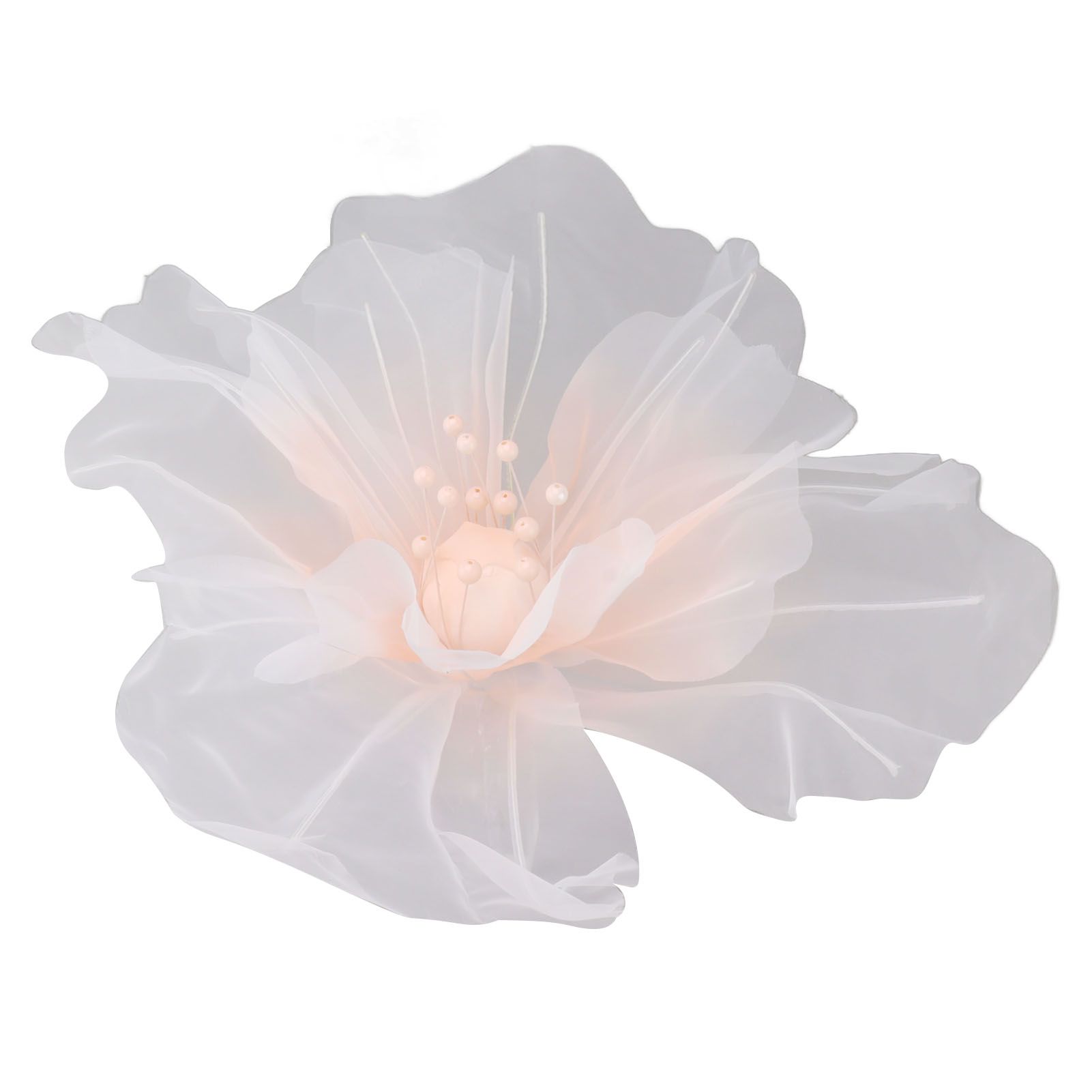 Gauze Flower 19.7in Diameter Soft Bright Colors Light Reusable Handcrafted Organza Flower for Wedding Photography Family Pink - Image 8